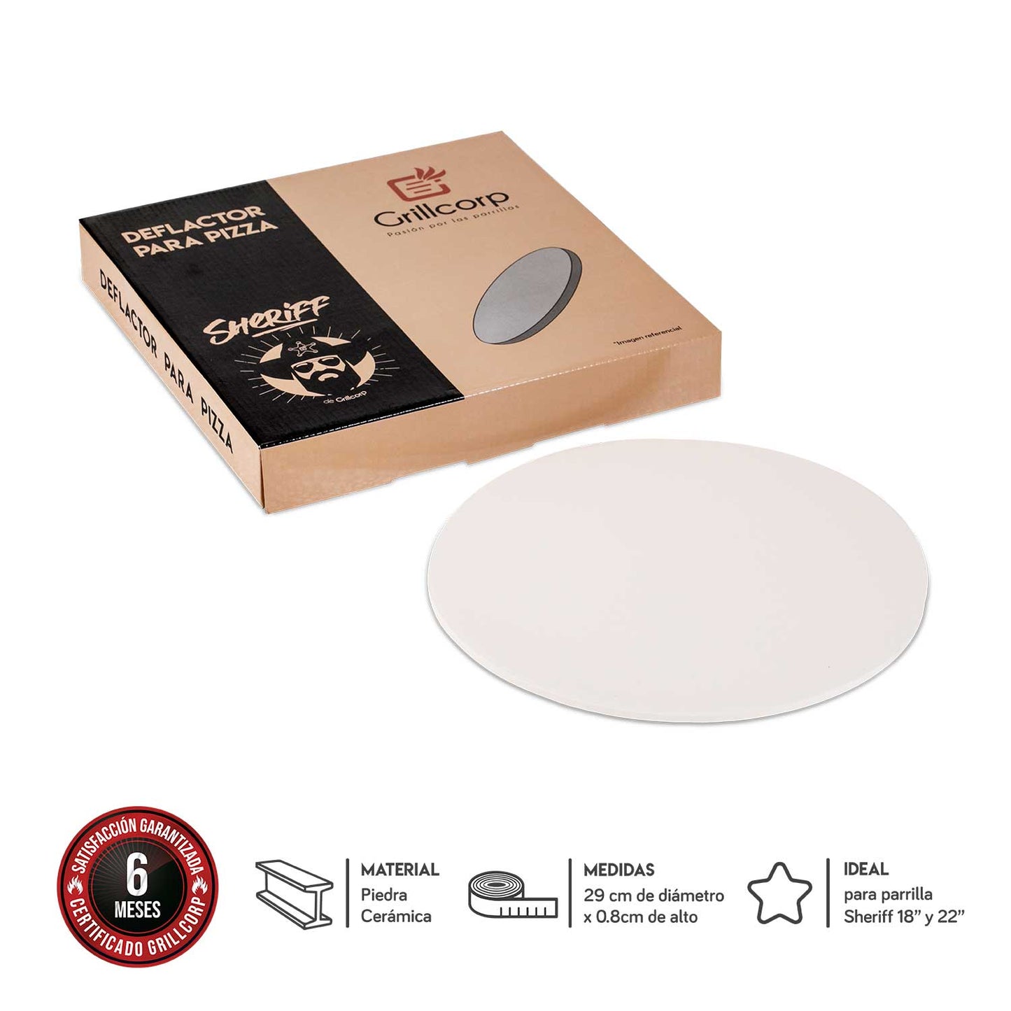Piedra para pizza de parrilla Sheriff