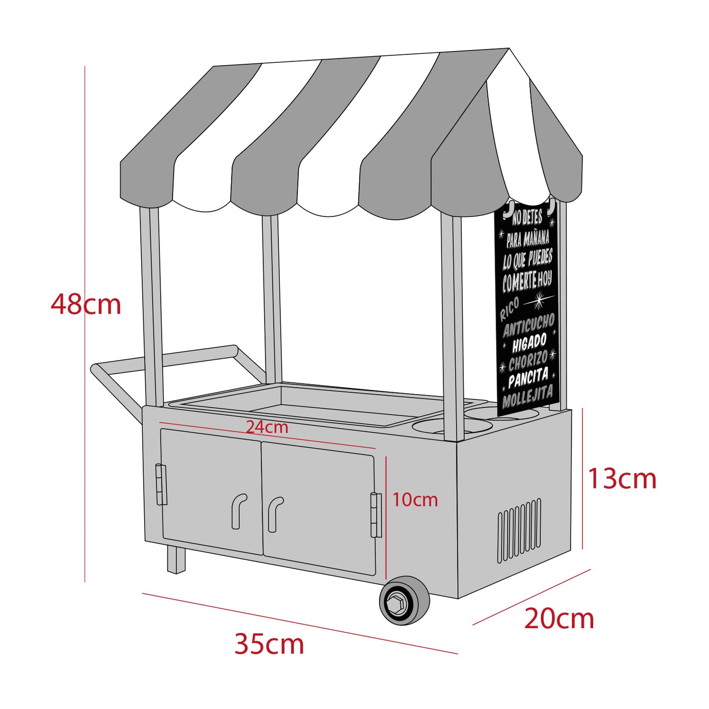 Carrito Anticuchero Edición Especial - Grillcorp