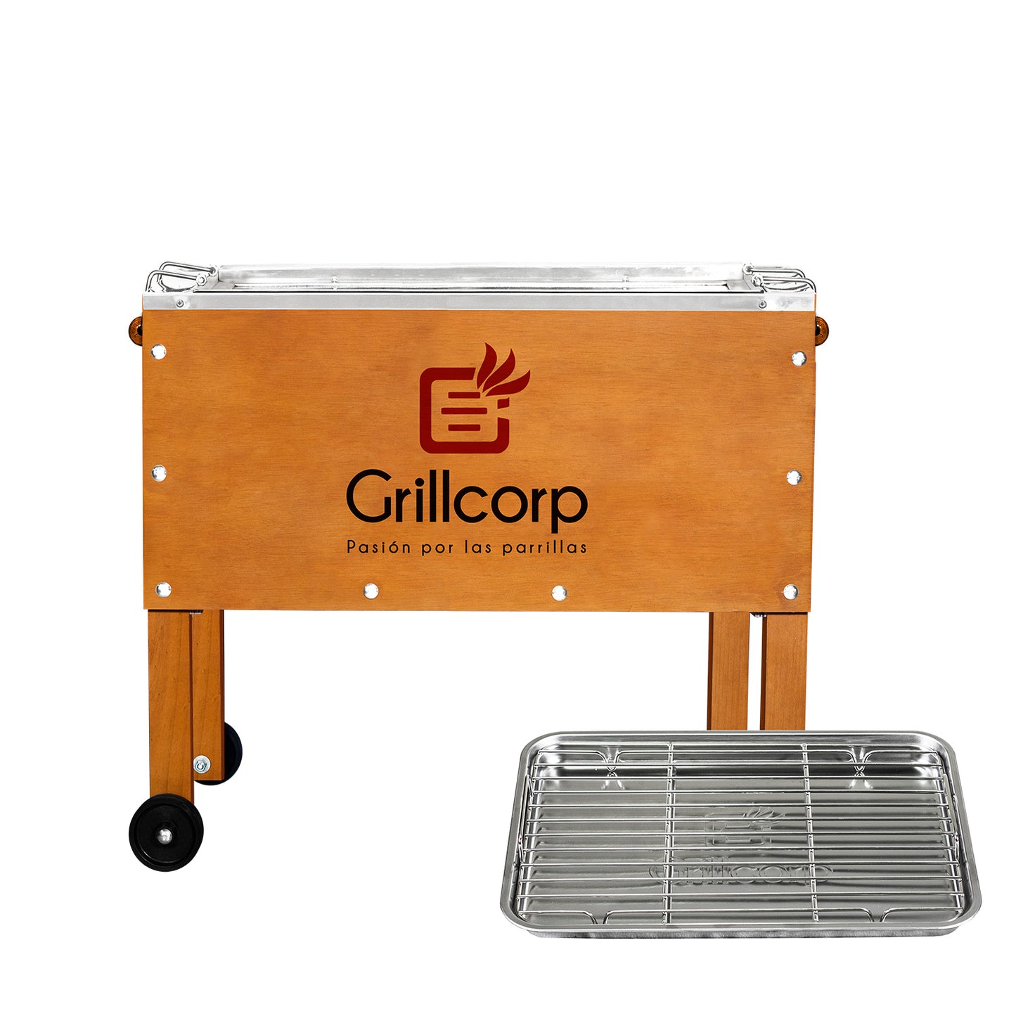 Caja China Junior Caoba Premium con Parrilla de Levante Galvanizada