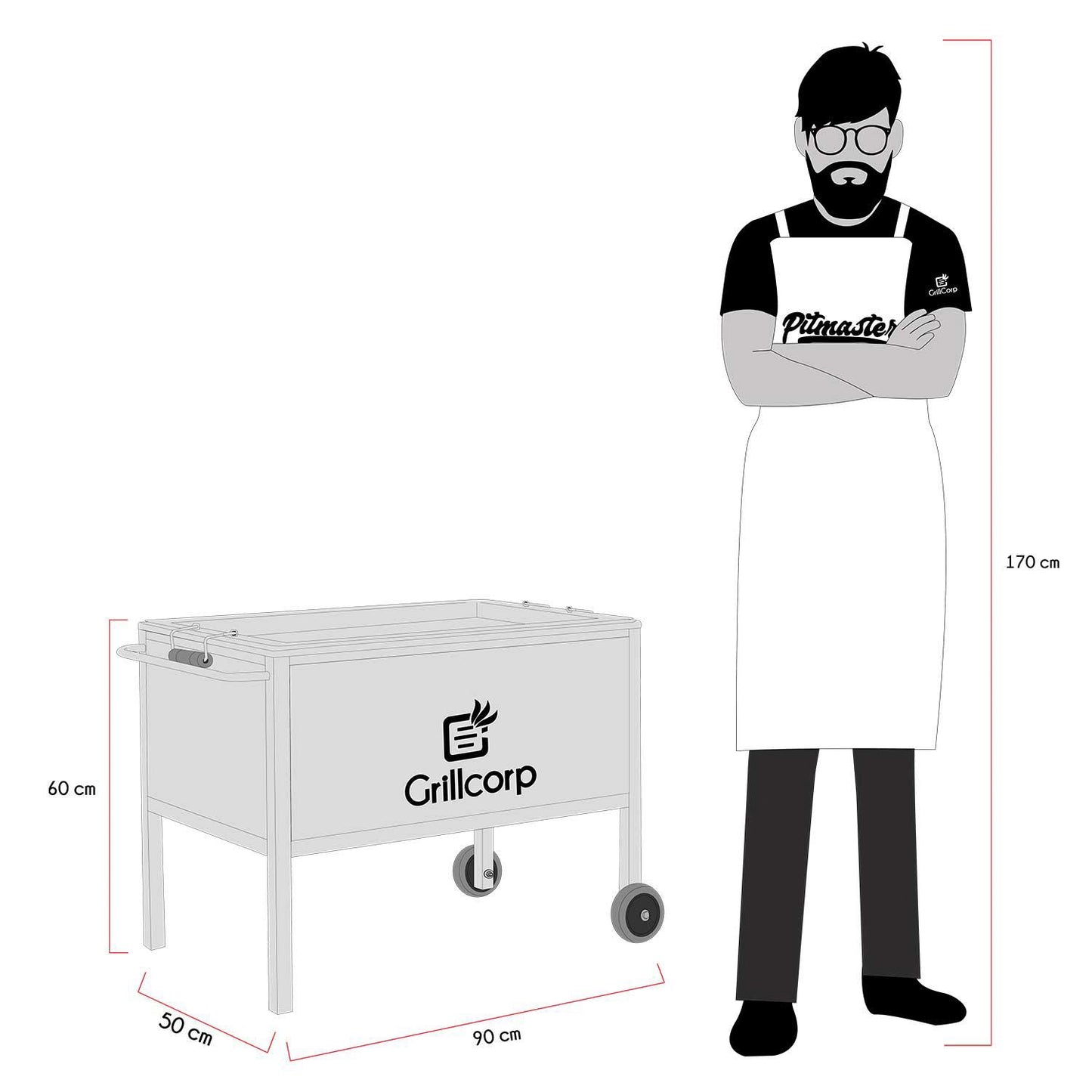 Caja China Grande de Acero Inoxidable