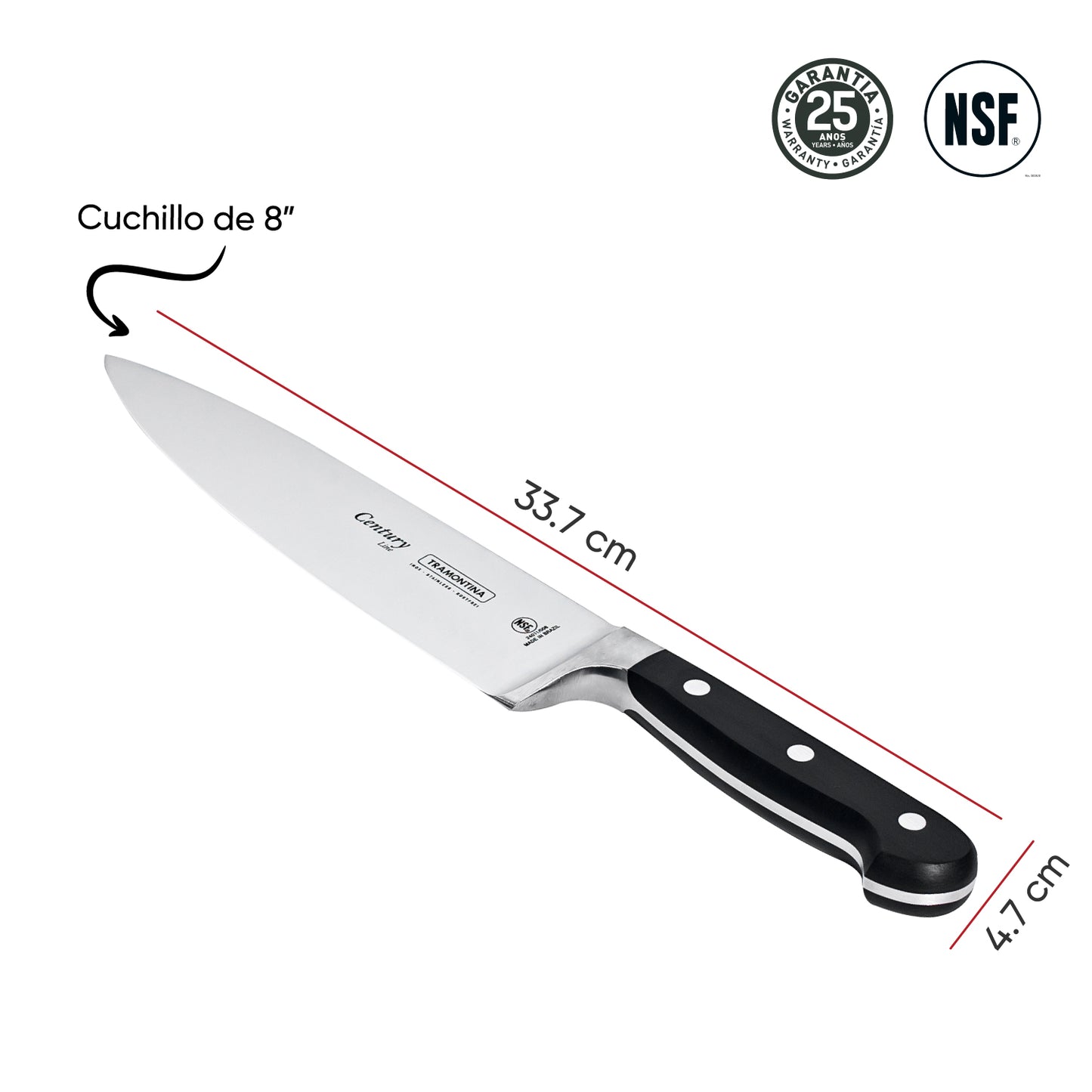 Cuchillo Chef Century - Tramontina