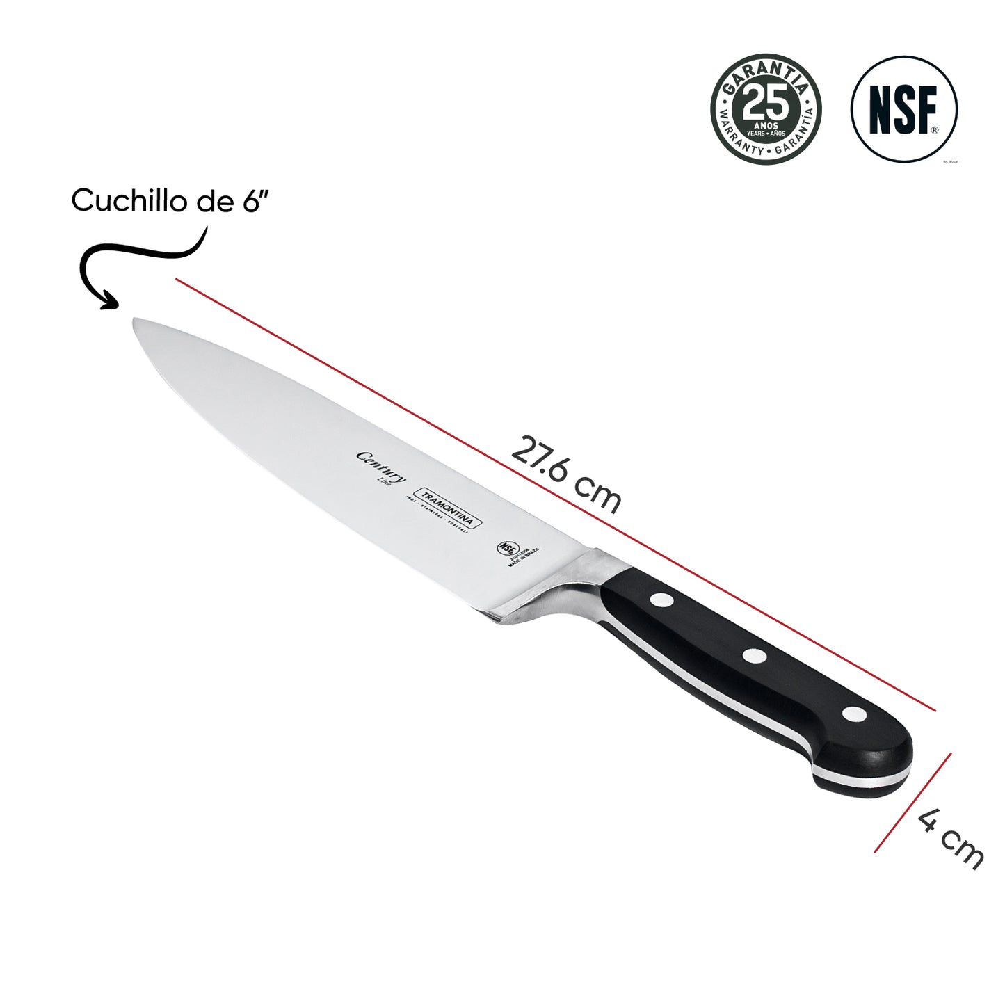 Cuchillo Chef Century - Tramontina