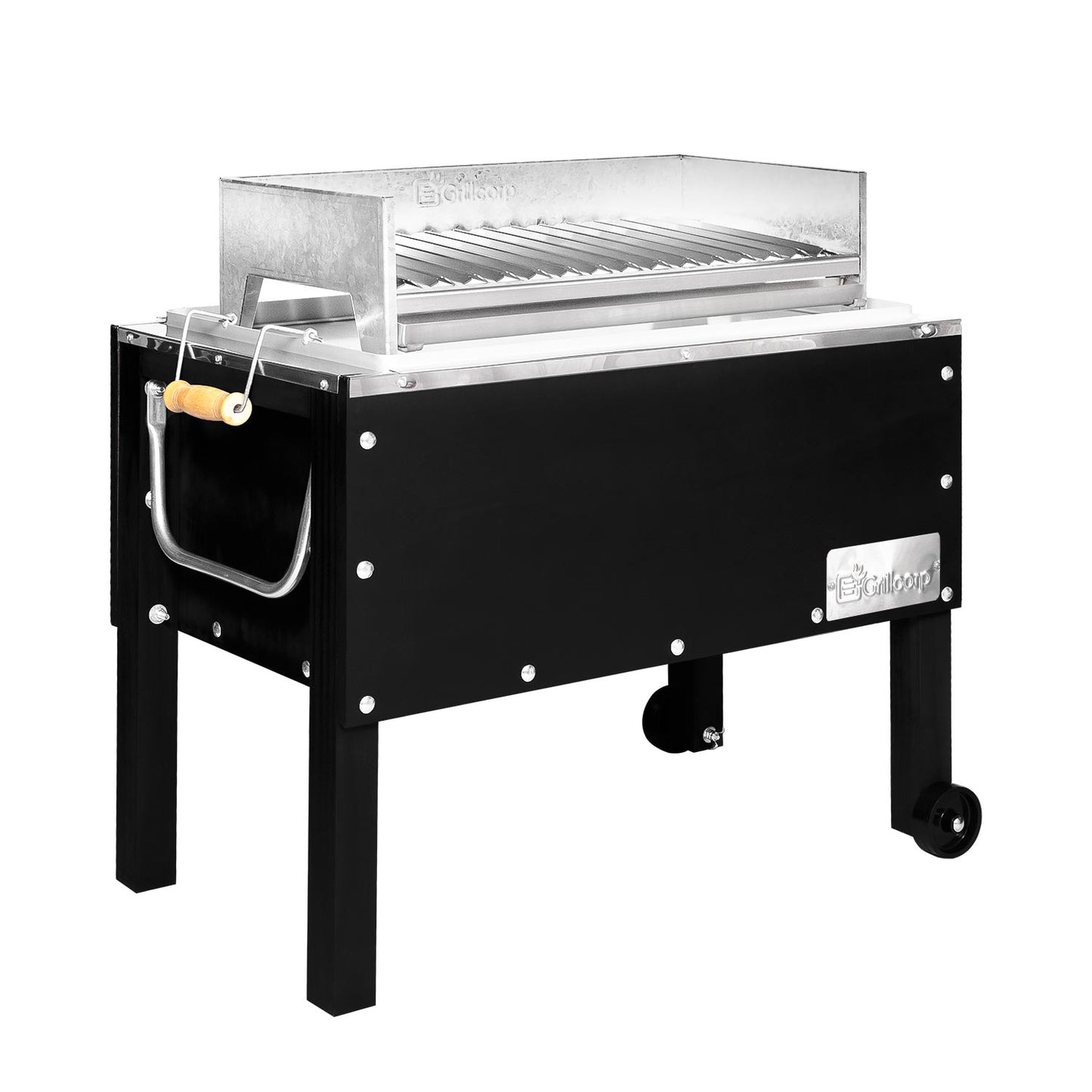Caja China Mediana Black Inoxidable con Parrilla de Ángulos