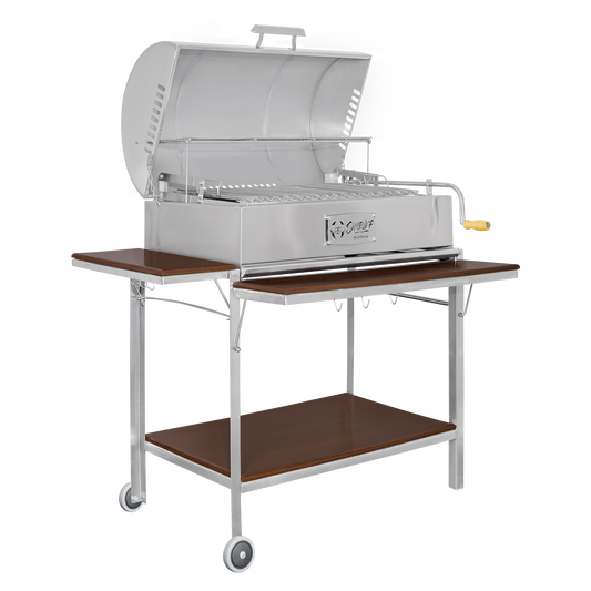 Parrilla Modelo Tambor Mediano Inoxidable 70cm x 45cm | Grillcorp