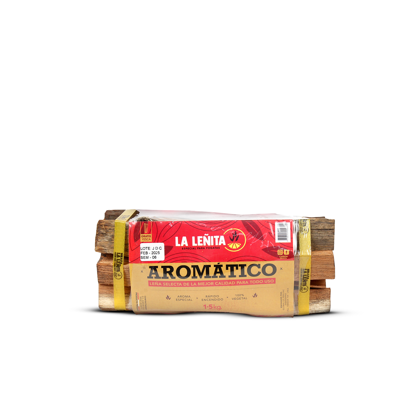 Leña Aromática de Algarrobo de 1.5Kg - Braza