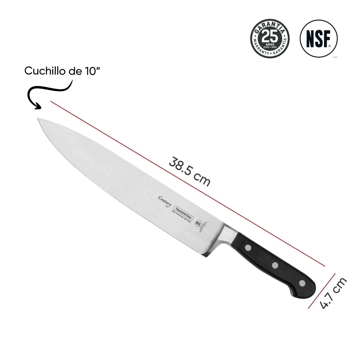 Cuchillo Chef Century - Tramontina