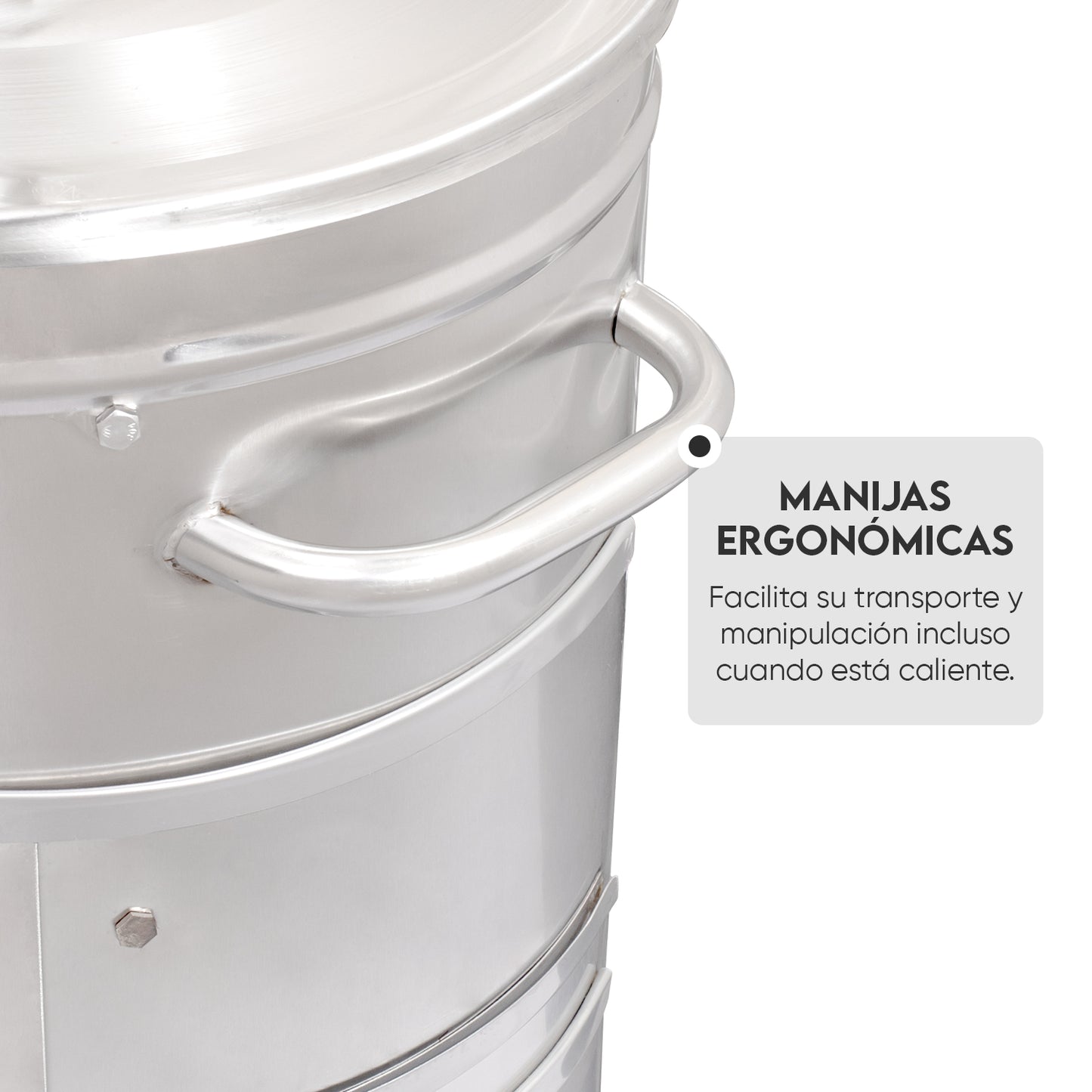 Manijas de Cilindro ahumador compacto de acero inoxidable Llamas