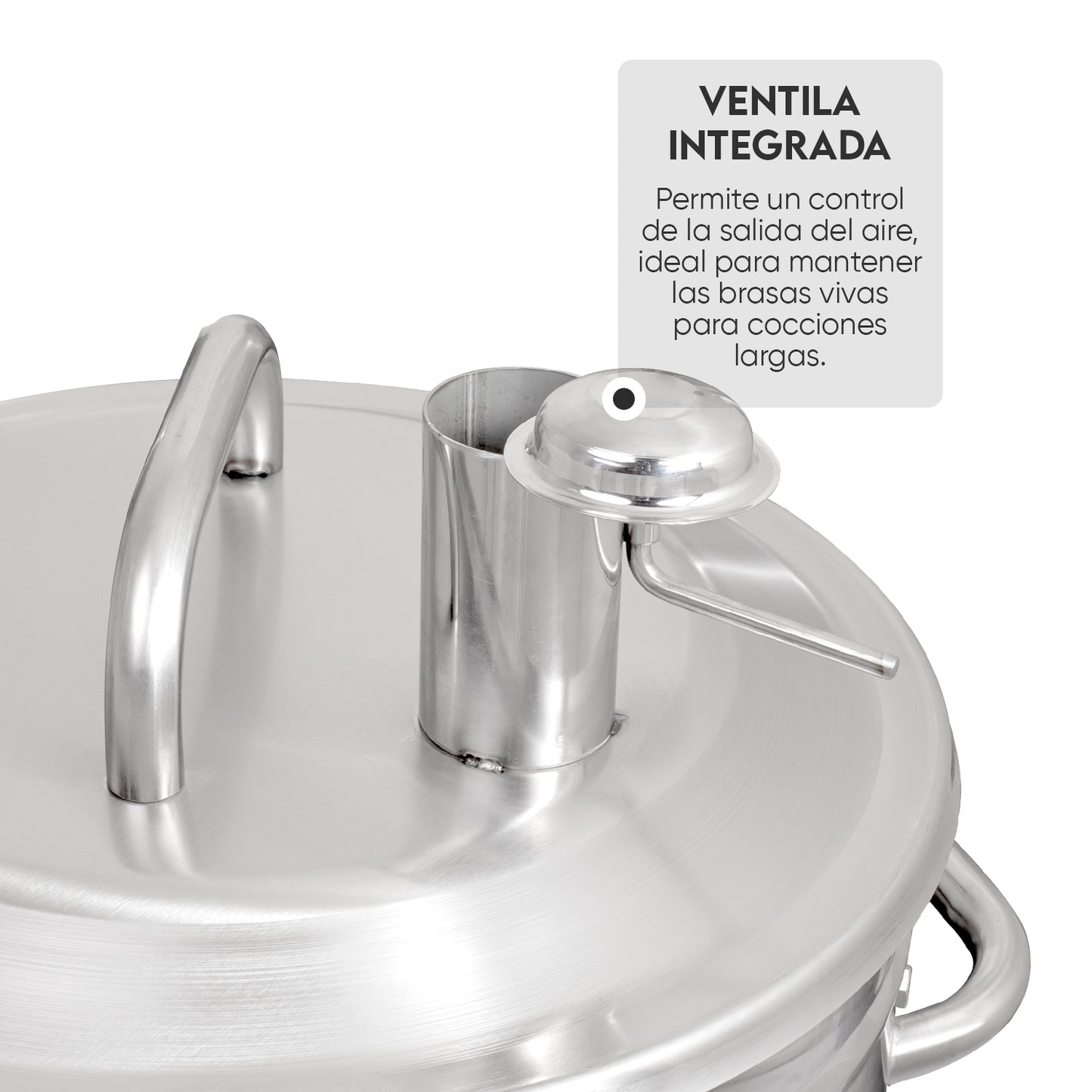 Ventila superior Cilindro ahumador compacto de acero inoxidable Llamas