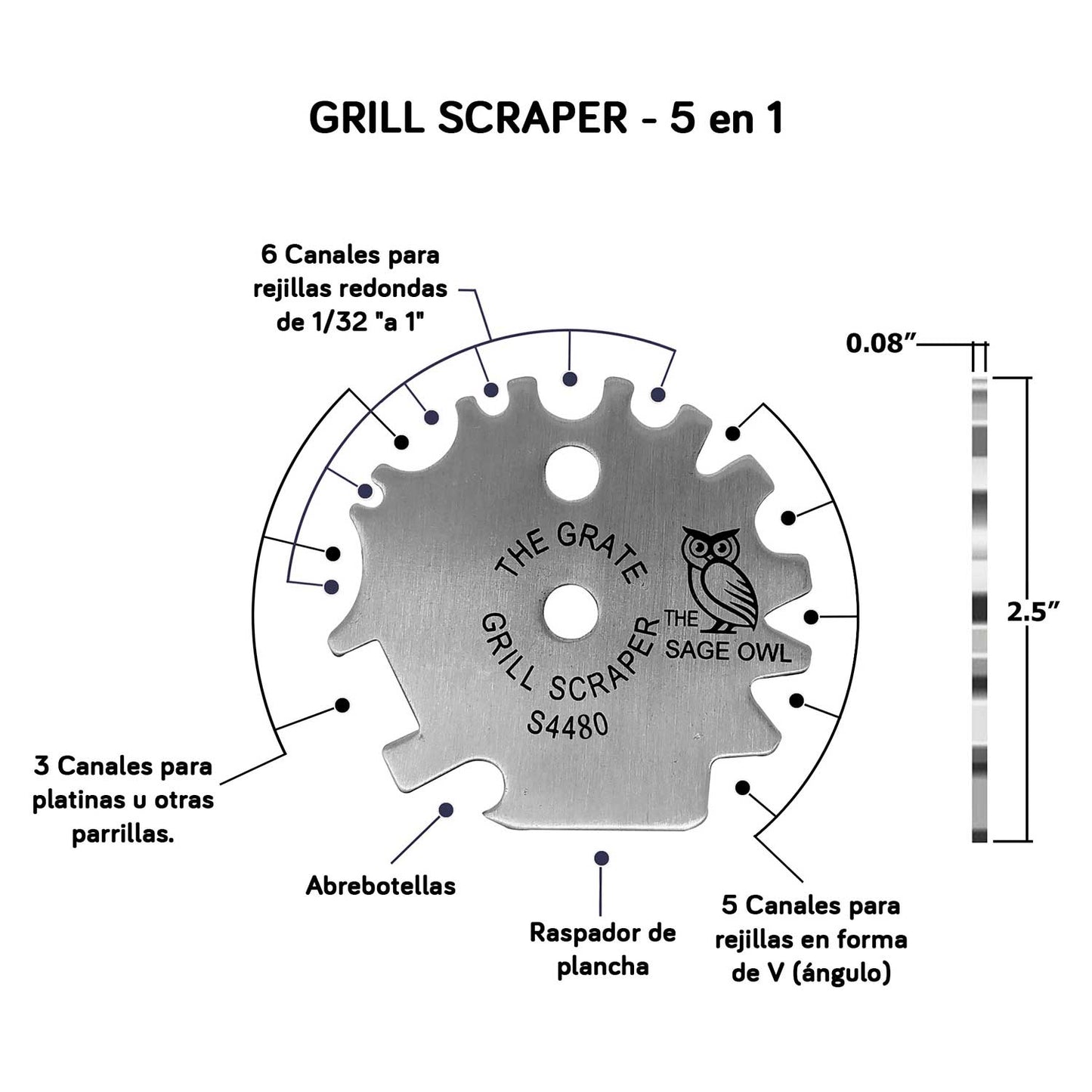 Limpiador de parrilla Grill Scraper
