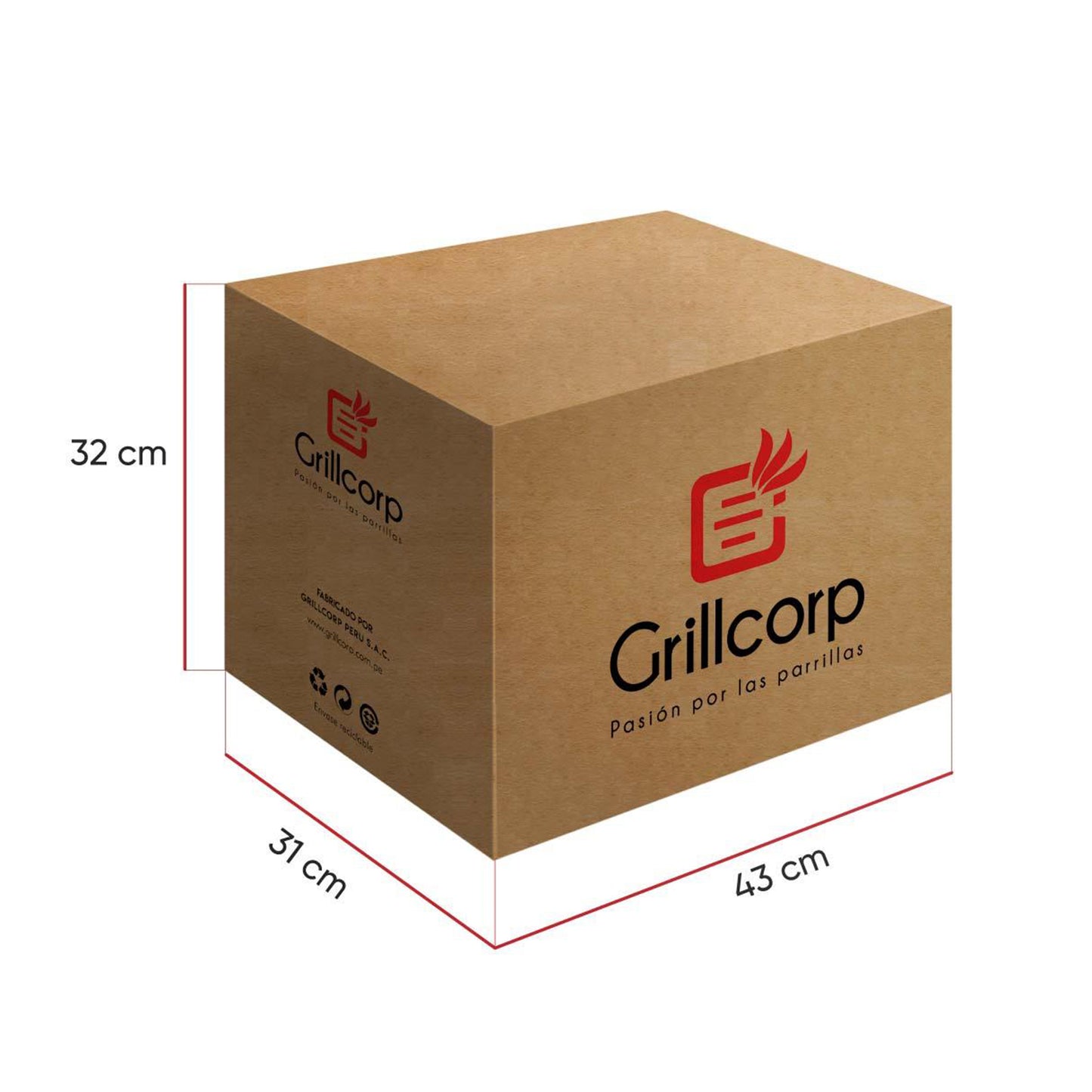 Caja China Mini Inoxidable Black con parrilla de varillas