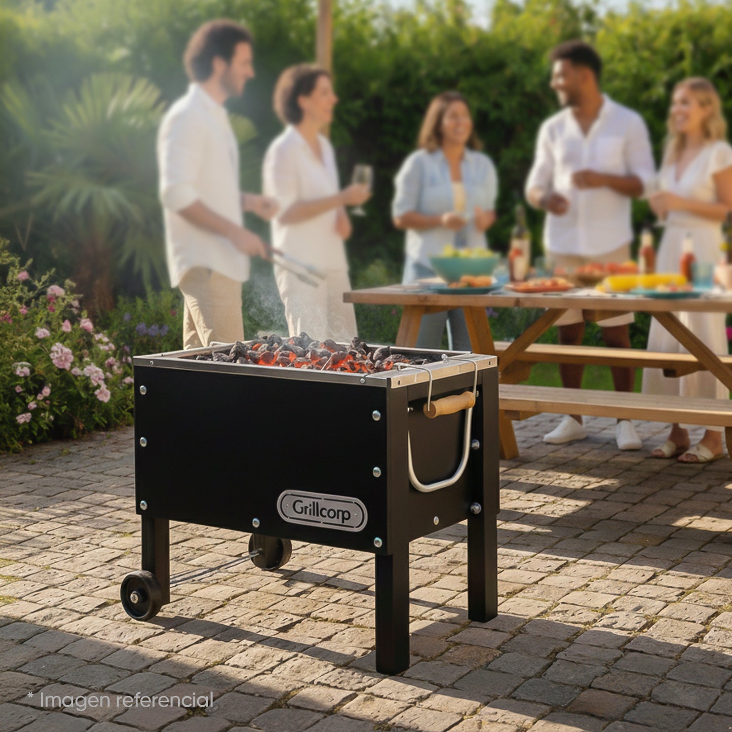 Caja China Chica Black Premium con Parrilla de Varillas Inoxidables | Grillcorp