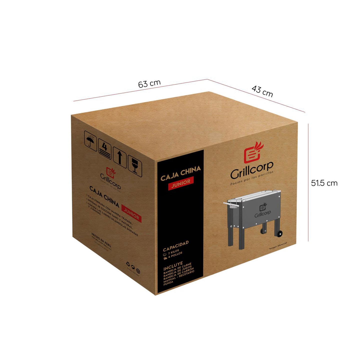 Caja china Junior Black Inoxidable