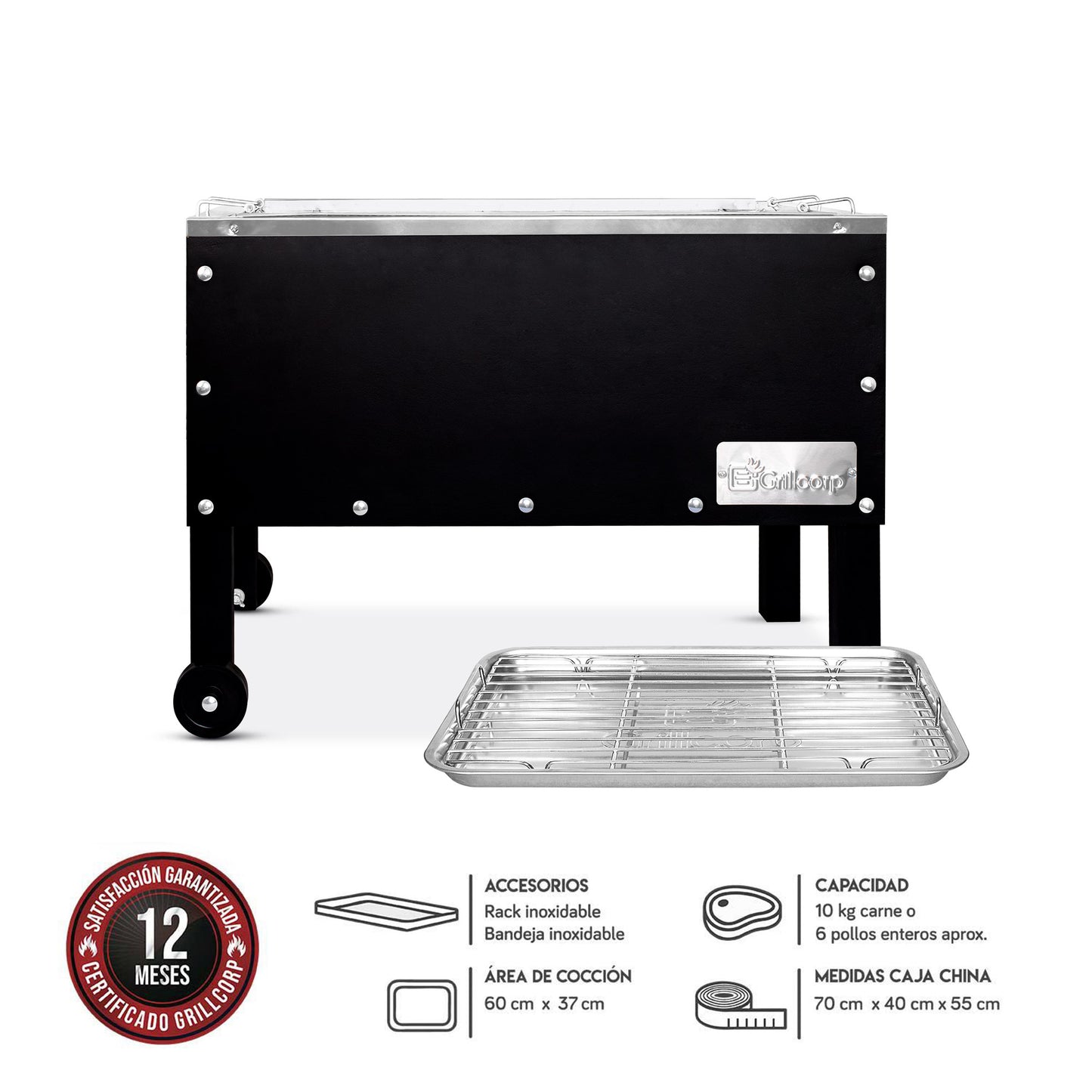 Caja china Mediana Black Inoxidable