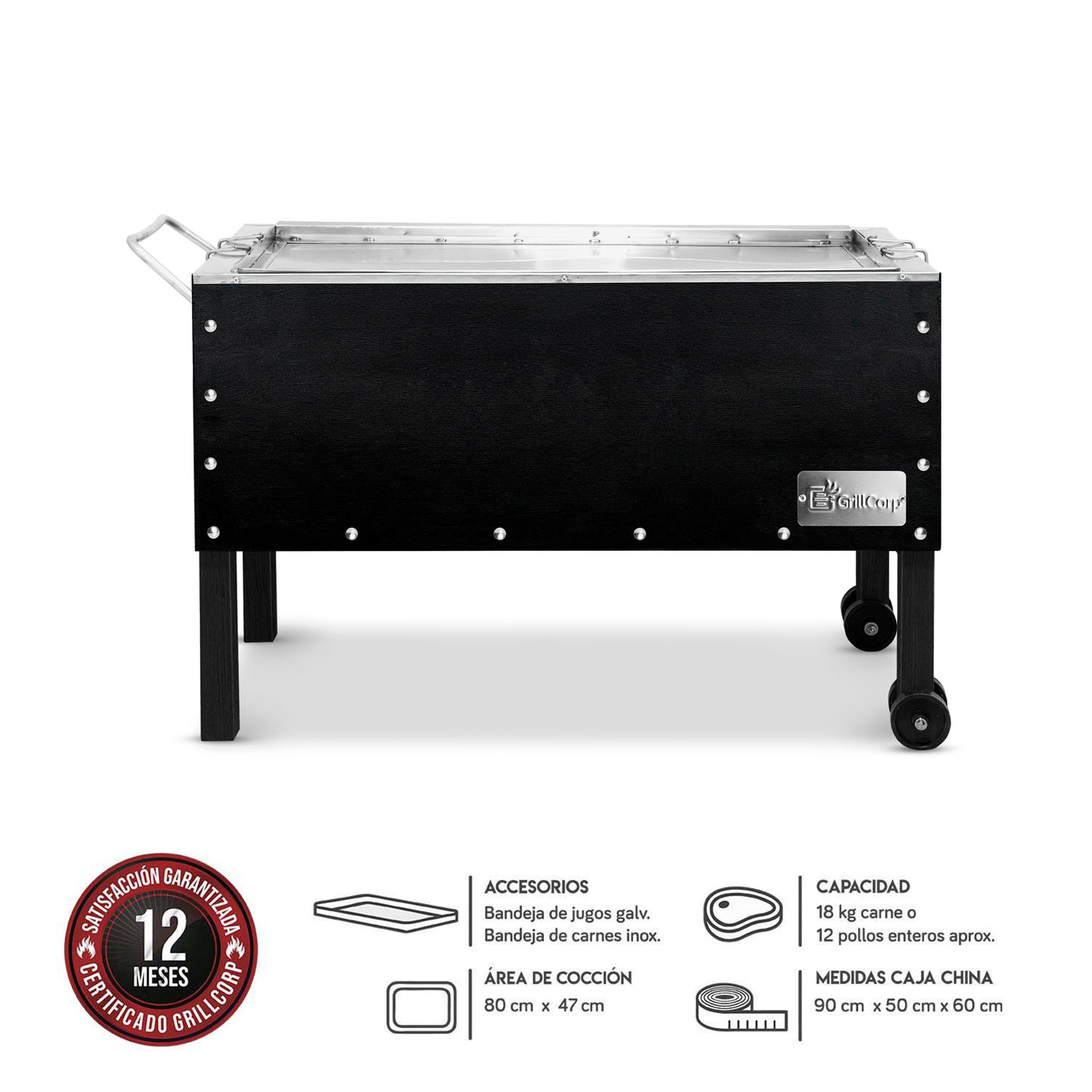 Caja china Grande Black inoxidable