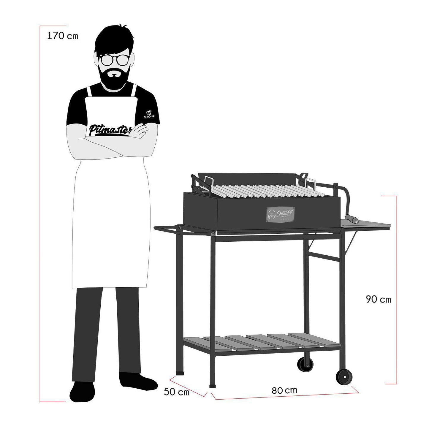 Parrilla Argentina Grande Inoxidable 80cm x 50cm | Grillcorp