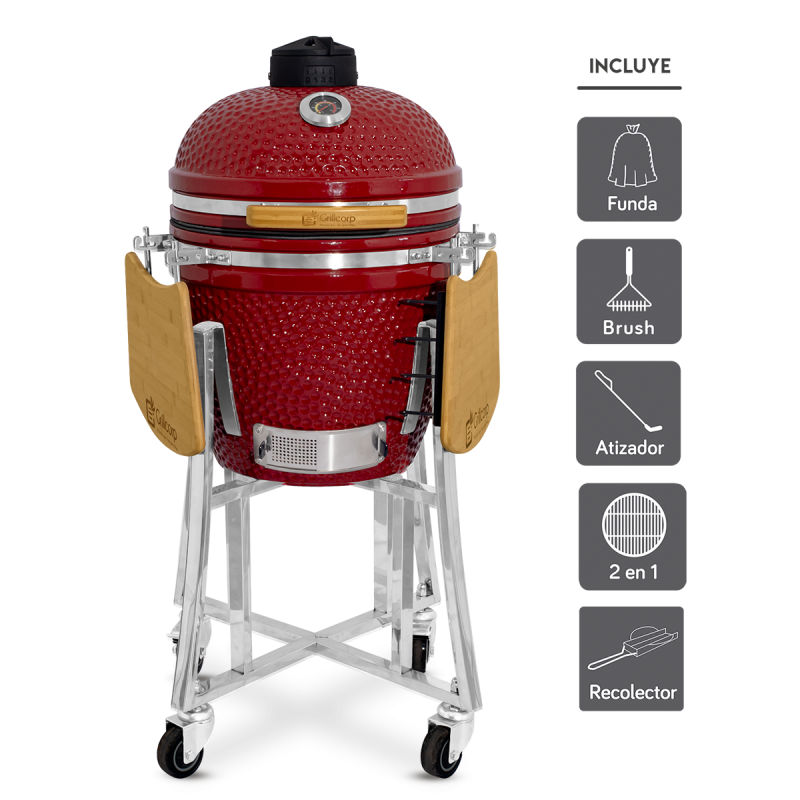 Kamado Clásico 18" + Divide and conquer 2 niveles