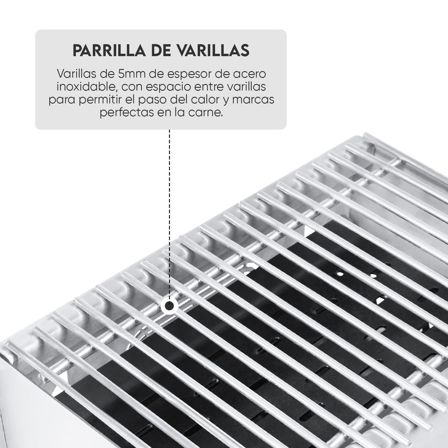 Parrilla Desmontable de Camping Inoxidable