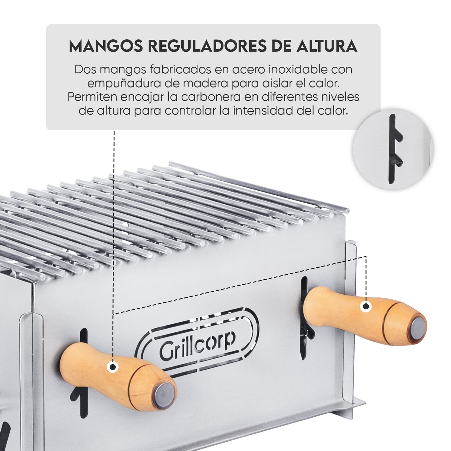 Parrilla Desmontable de Camping Inoxidable