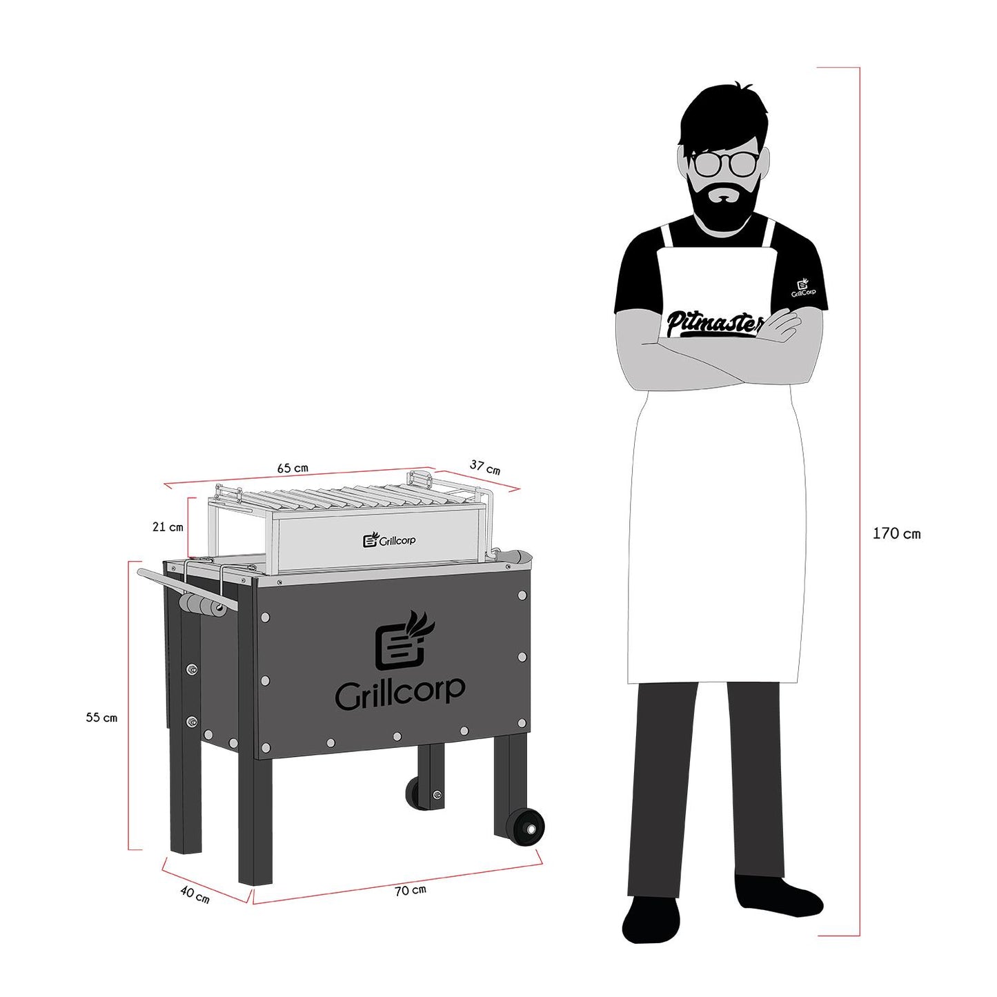 Caja China Mediana Caoba Premium con Parrilla de Levante Mixta