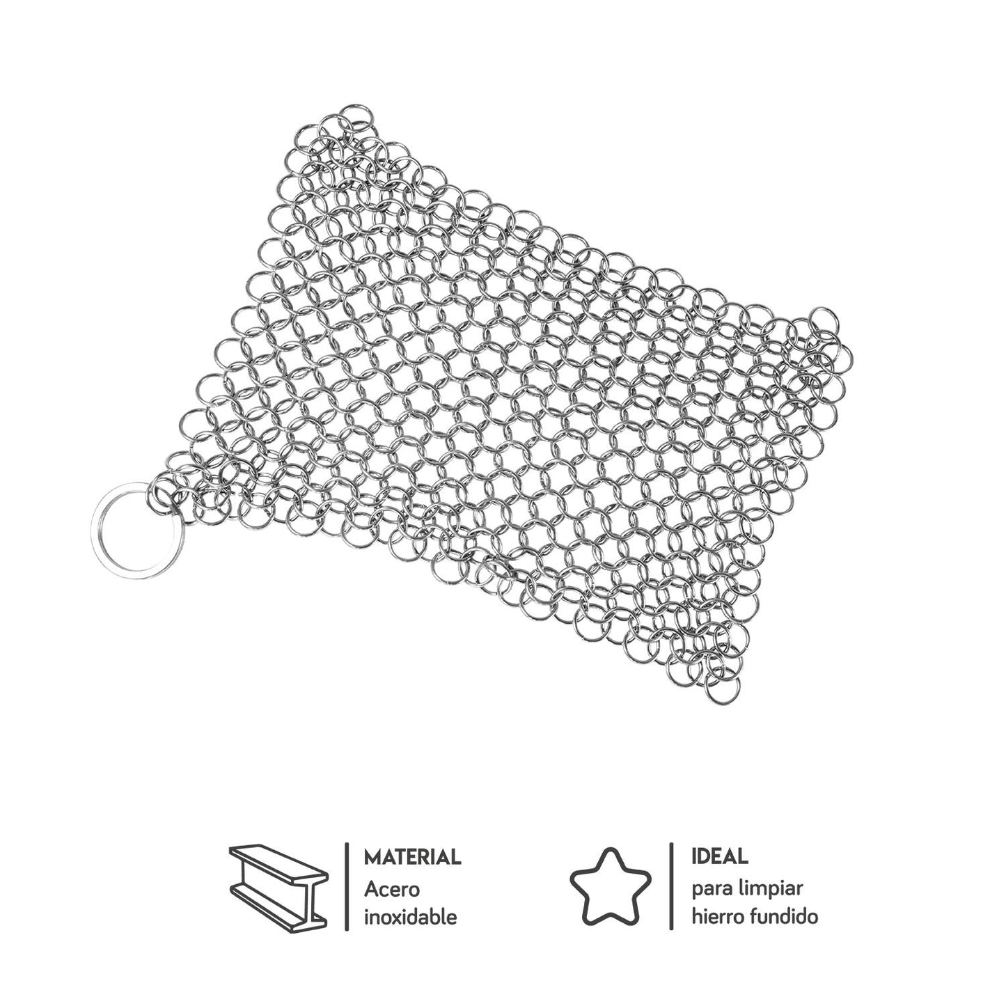 Malla de acero inoxidable para limpieza