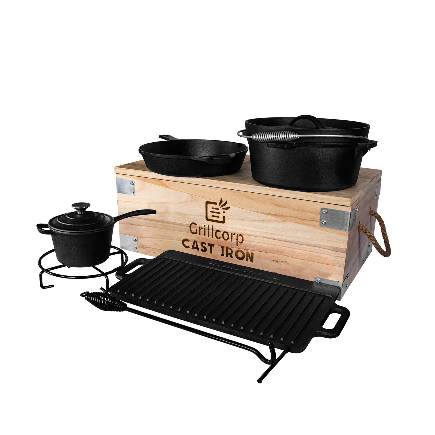 Set de Camping de Hierro Fundido