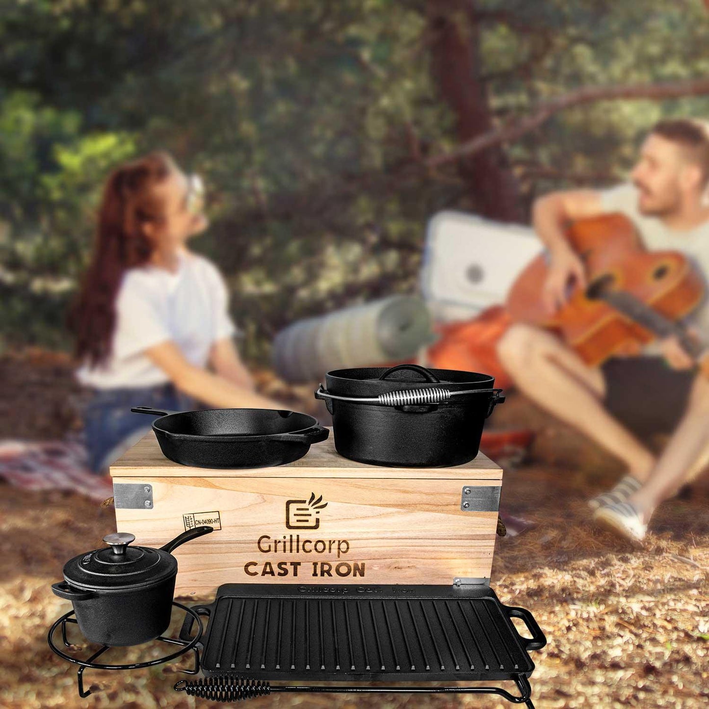 Set de Camping de Hierro Fundido