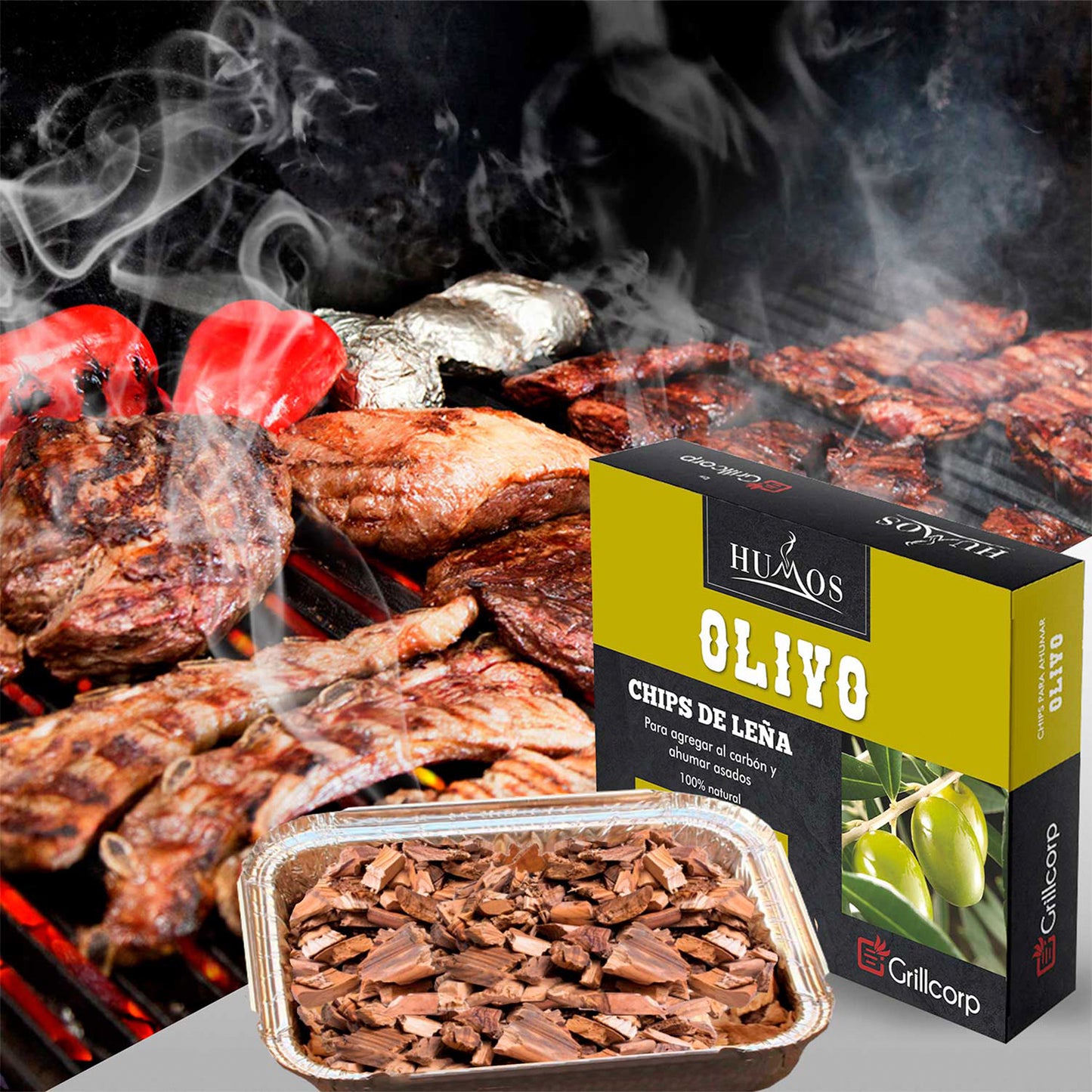 Astillas de leña Olivo de 140gr