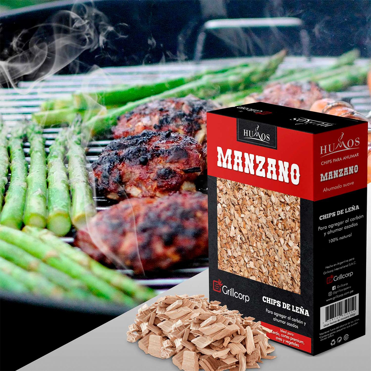 Astillas de leña Manzano de 500gr