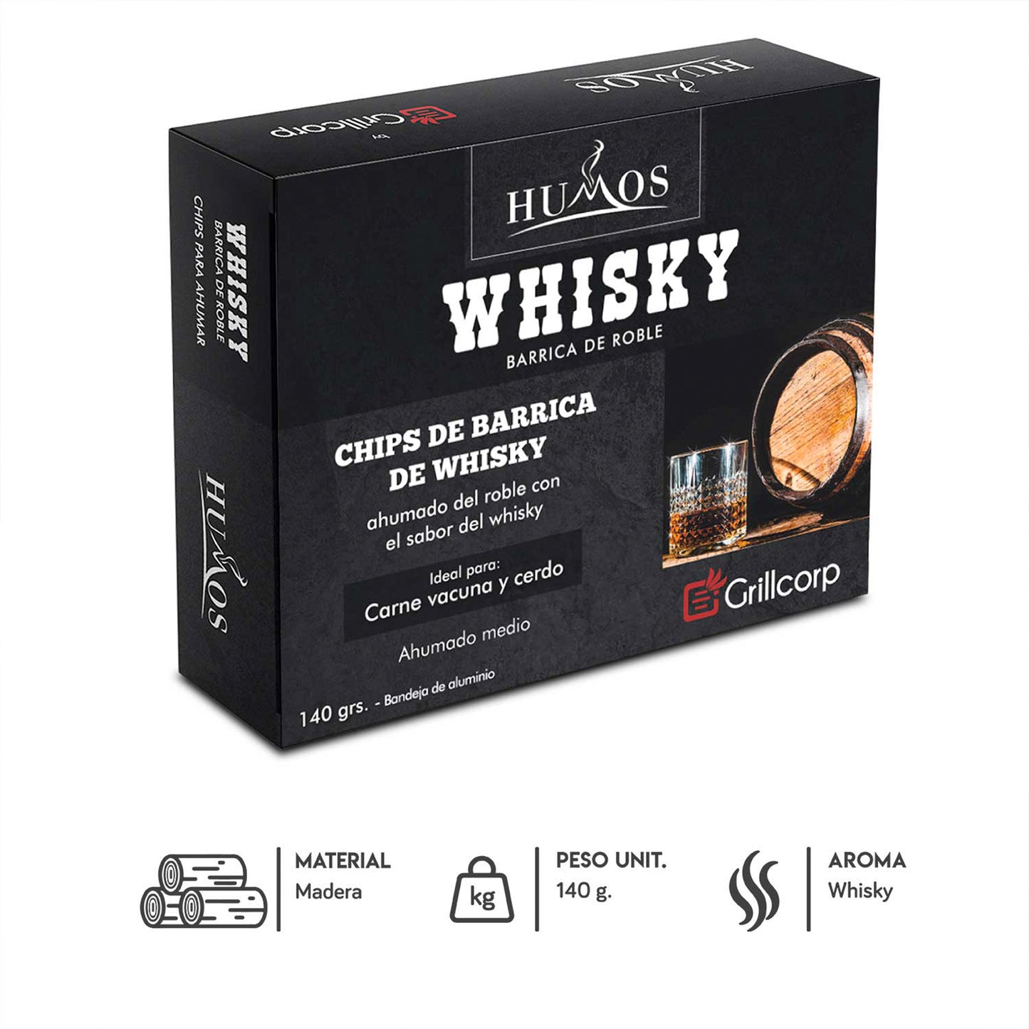 Astillas de leña Whisky de 140gr