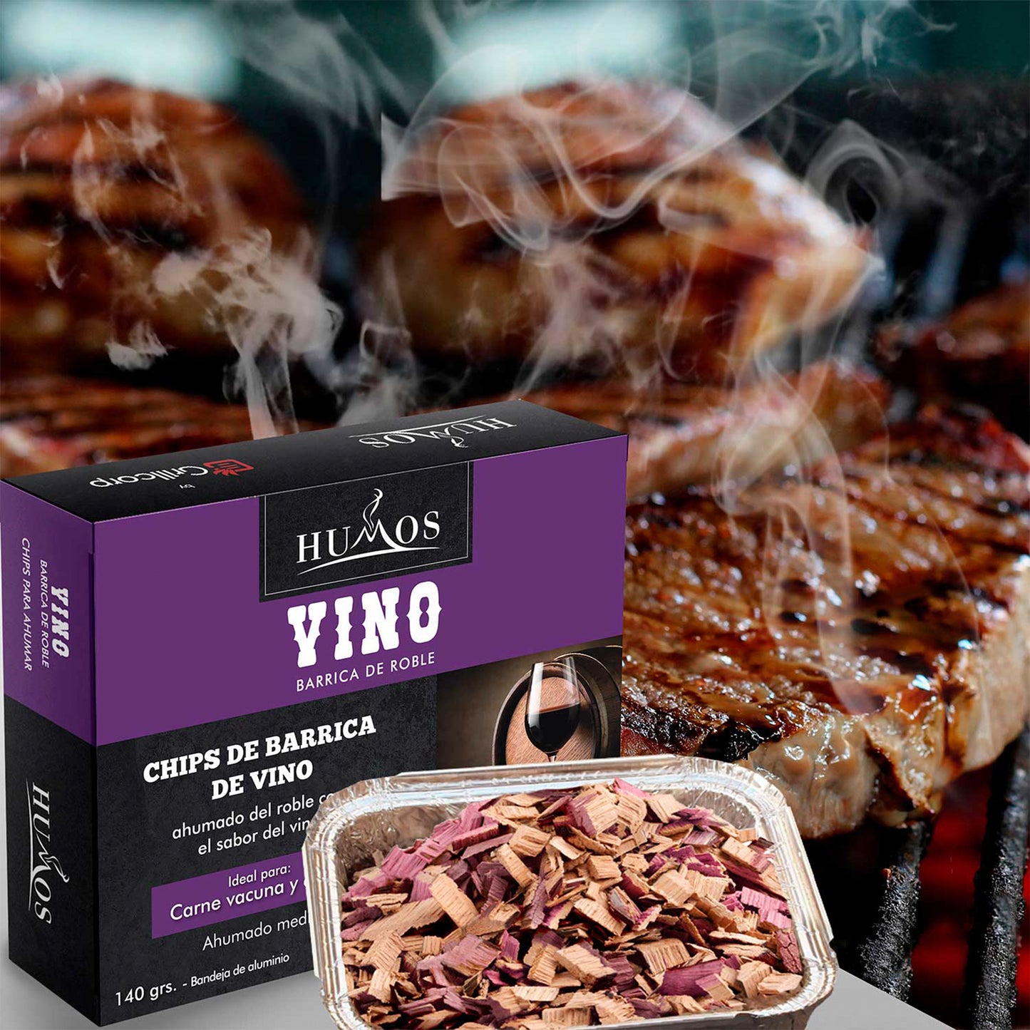 Astillas de leña Vino de 140gr