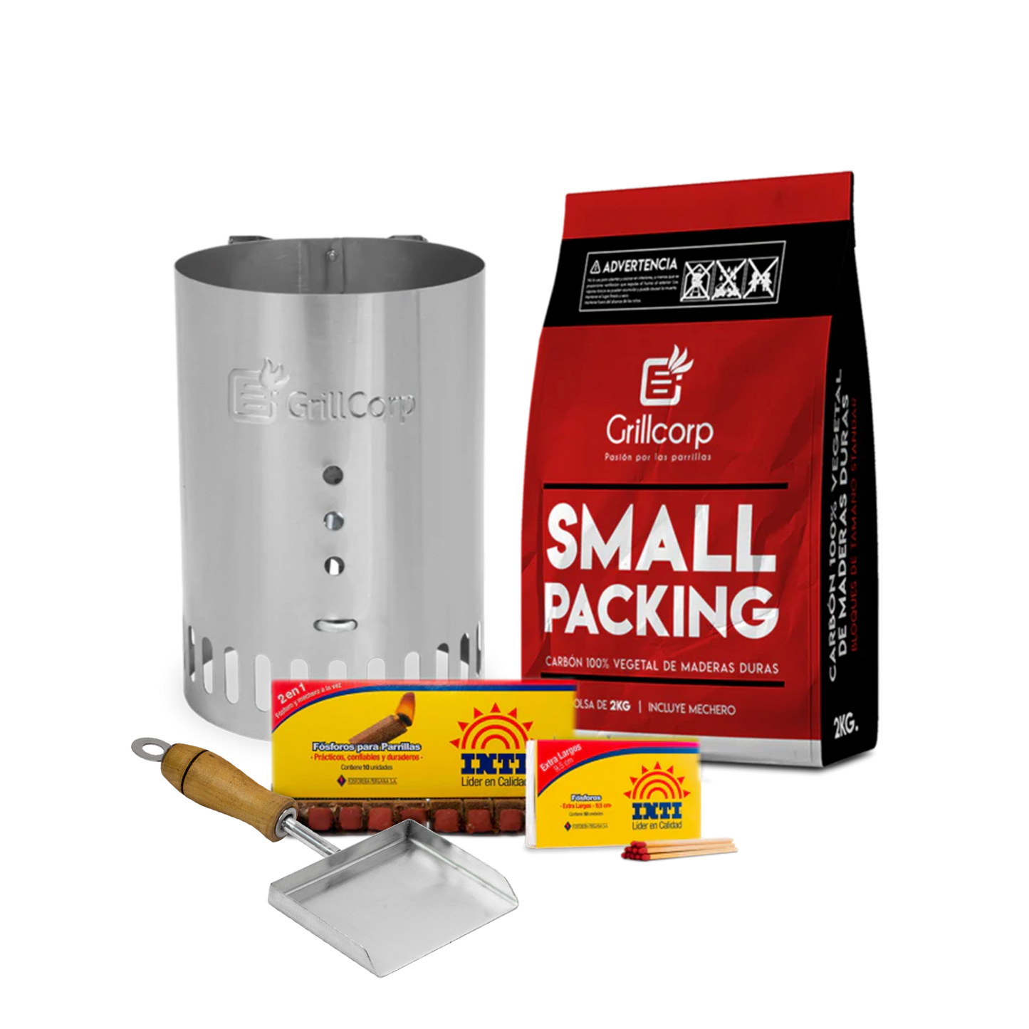 Encendedor de Carbón + Pack Inti + Carbón 2Kg