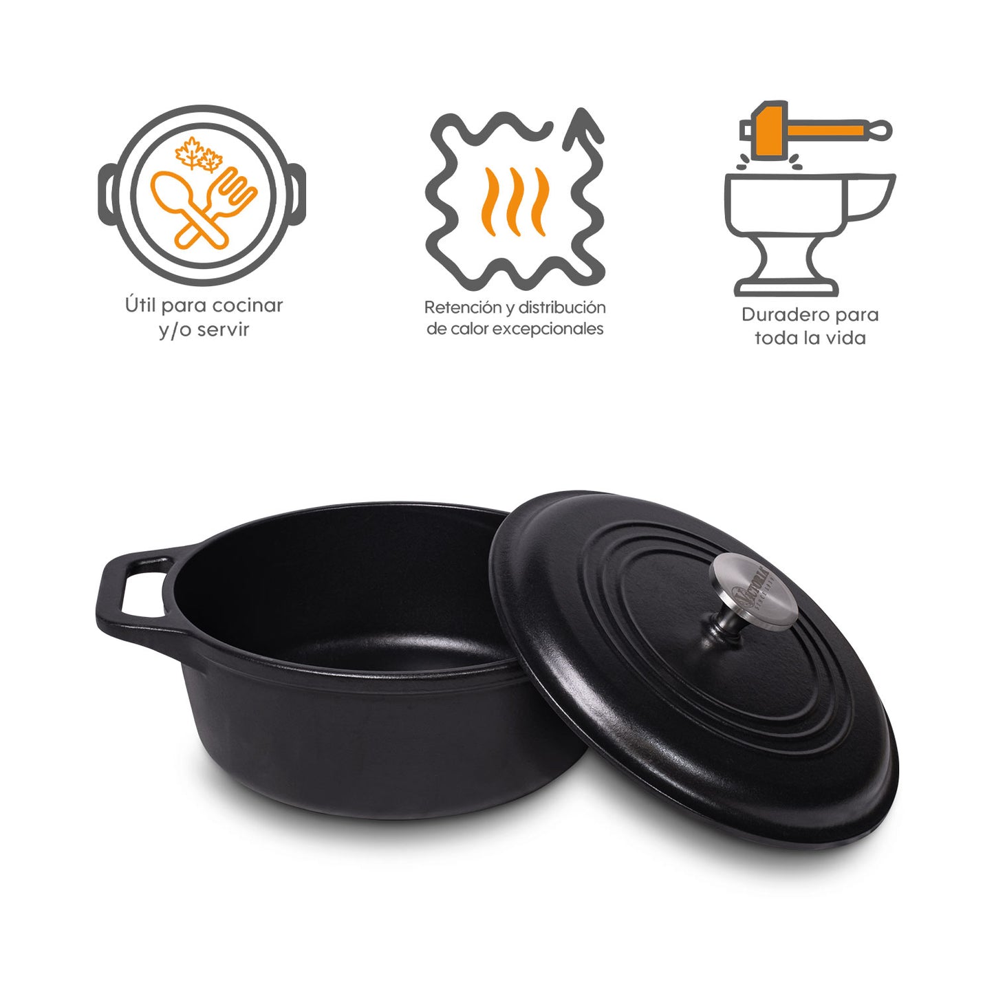 Horno Holandés de 6QT de Hierro Fundido Esmaltado - Victoria