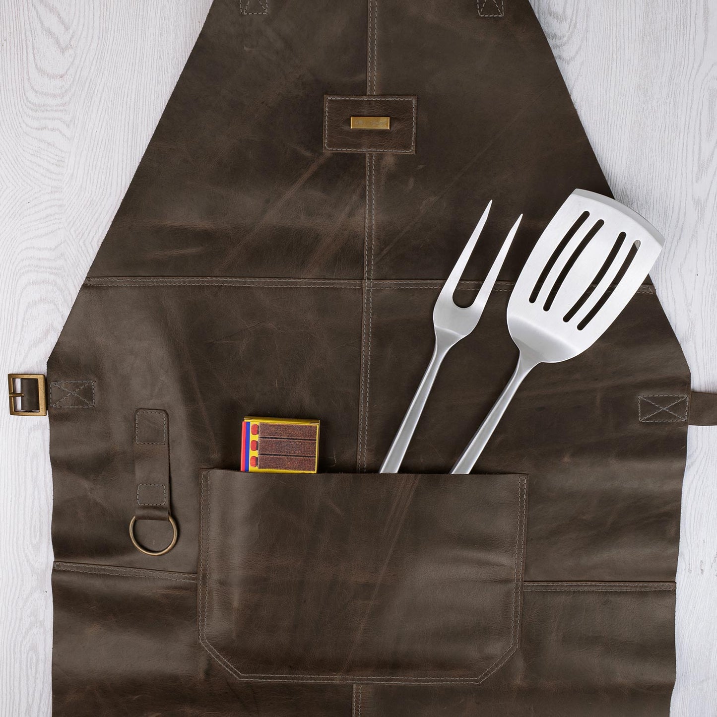 Mandil de cuero Collage Mr. Apron