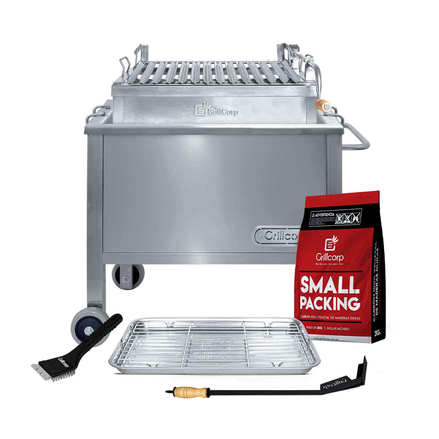 Caja China Junior Inoxidable con Parrilla de Levante Inoxidable