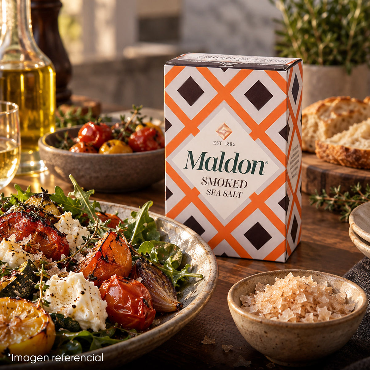Sal Maldon Ahumada en Escamas 125g | Sazonador Gourmet para Parrillas