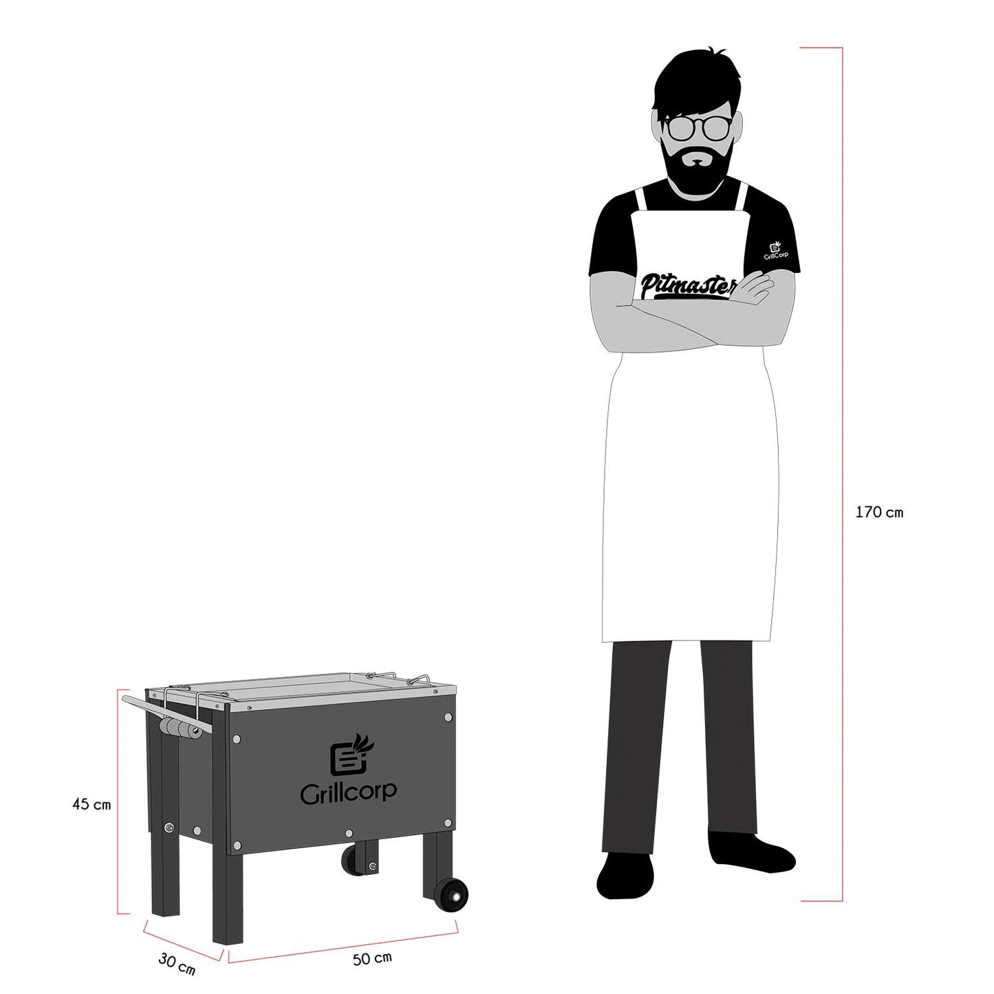 Caja China Chica Black Inoxidable | Grillcorp