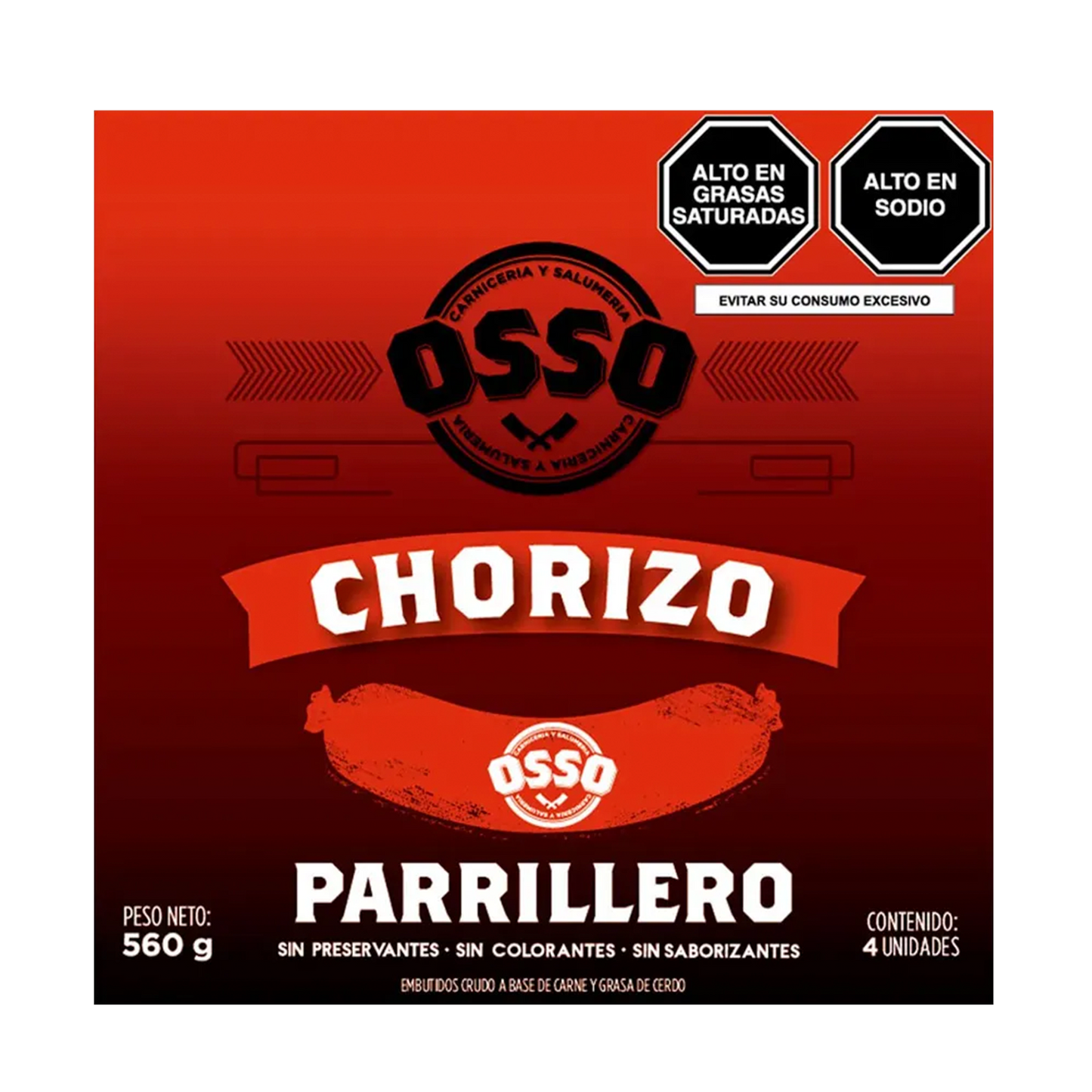 Chorizo Artesanal Parrillero | Pack de 4 unidades - Osso