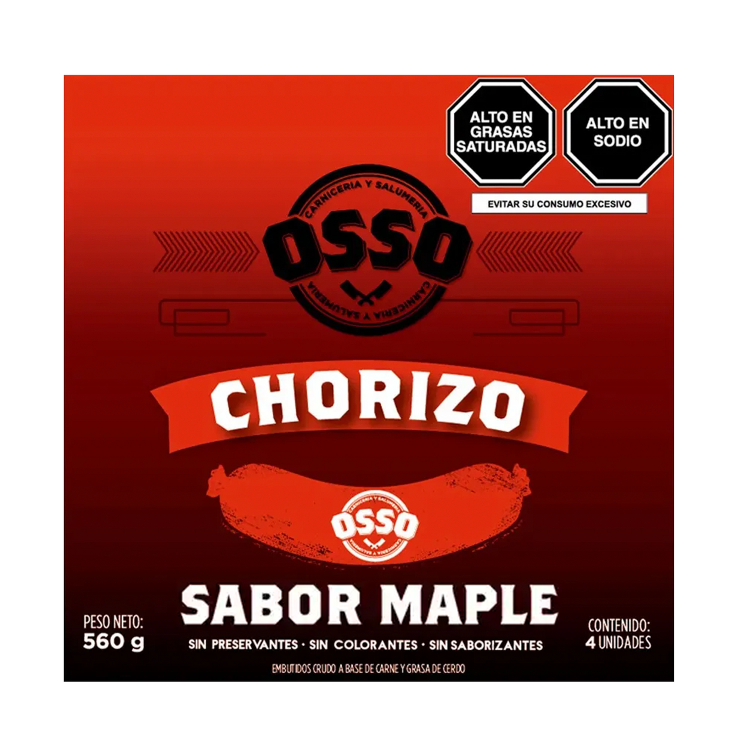 Chorizo Artesanal de Maple | Pack de 4 unidades - Osso