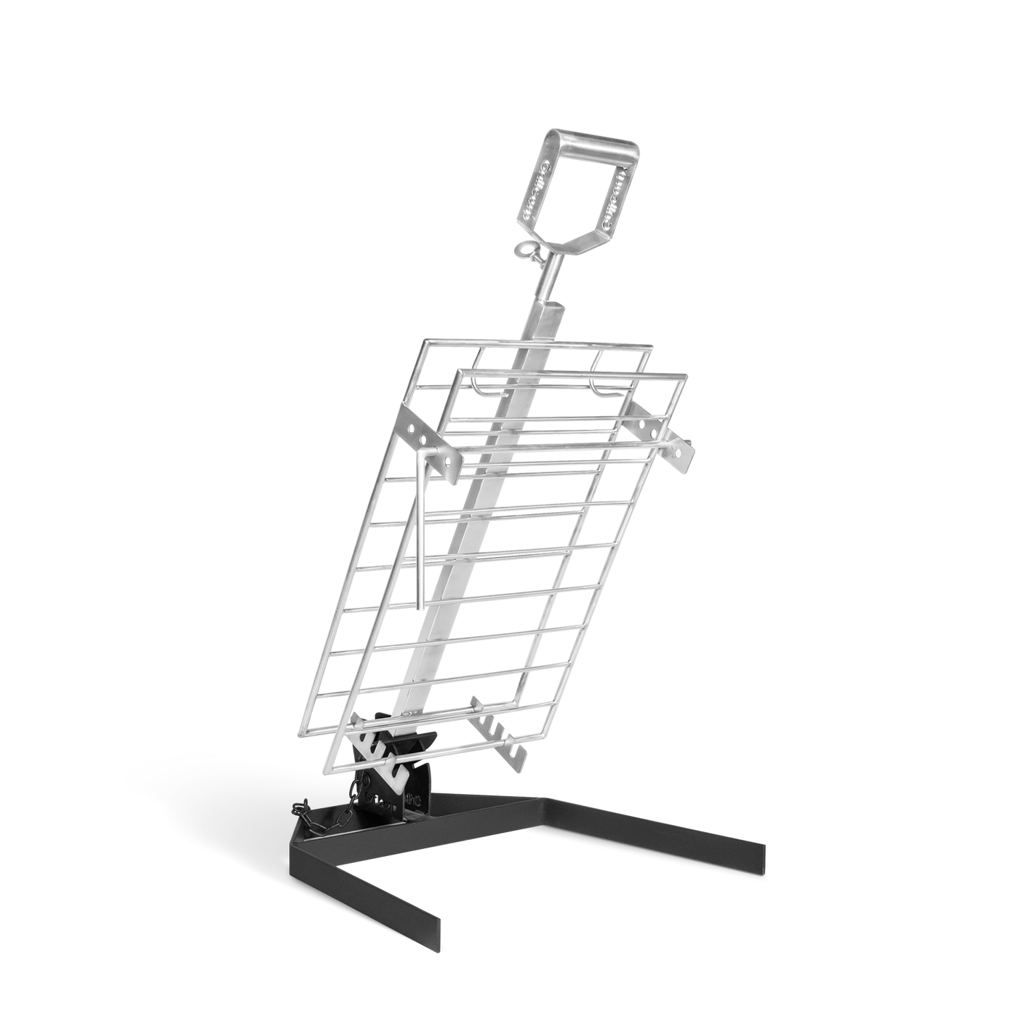Combo Estaca Inoxidable de 45 x 30 cm + Pack carbón y leña