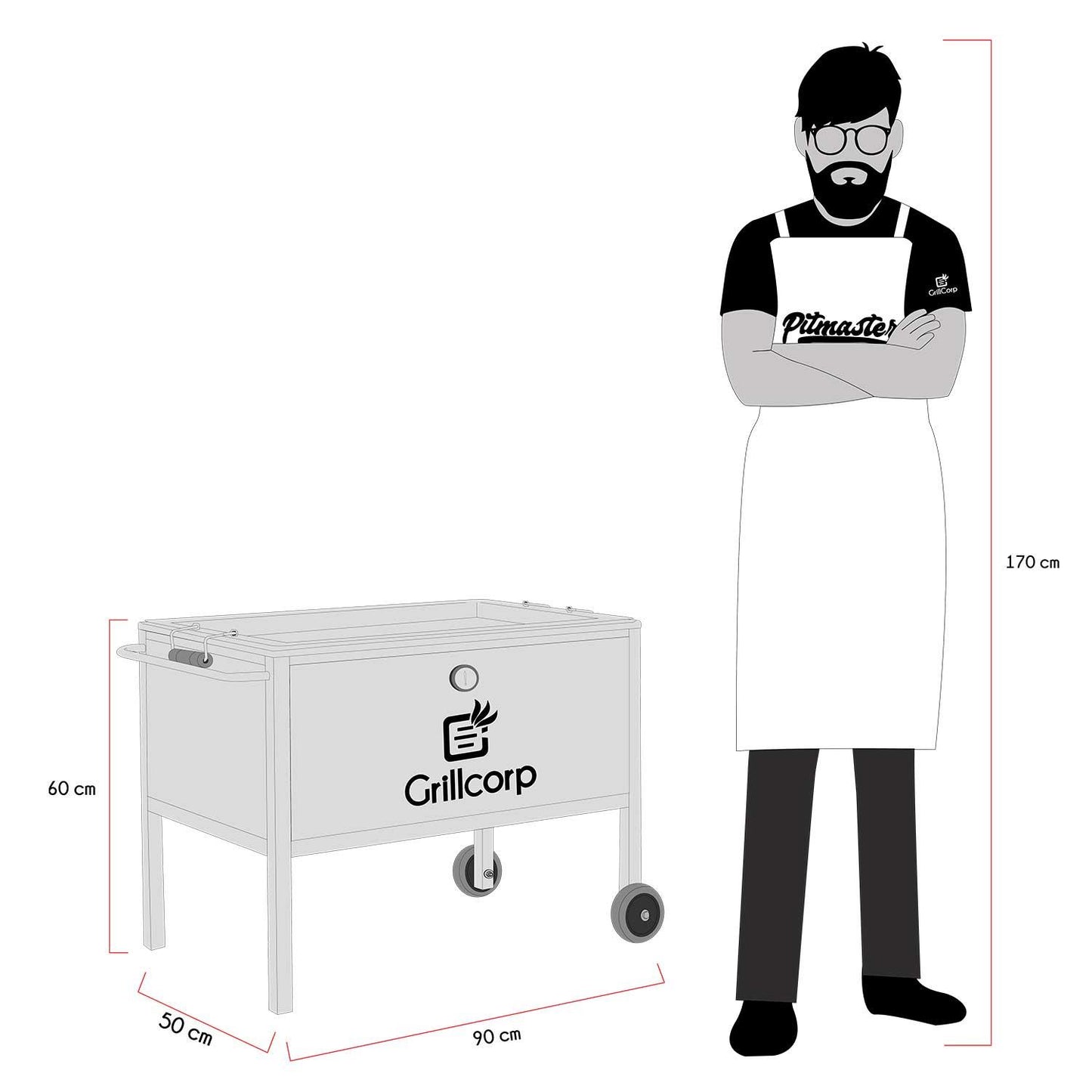 Caja China Grande Inoxidable con Parrilla de Levante