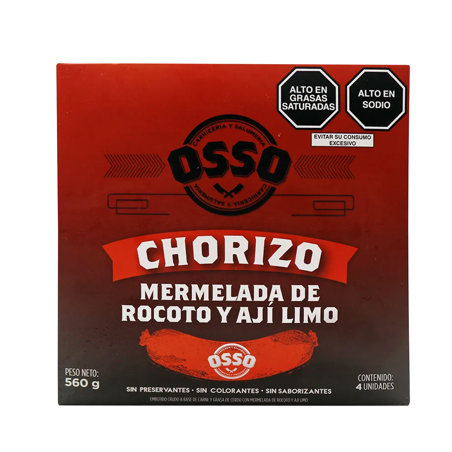 Chorizo Artesanal de Mermelada de Rocoto y Ají Limo | Pack de 4 unidades - Osso
