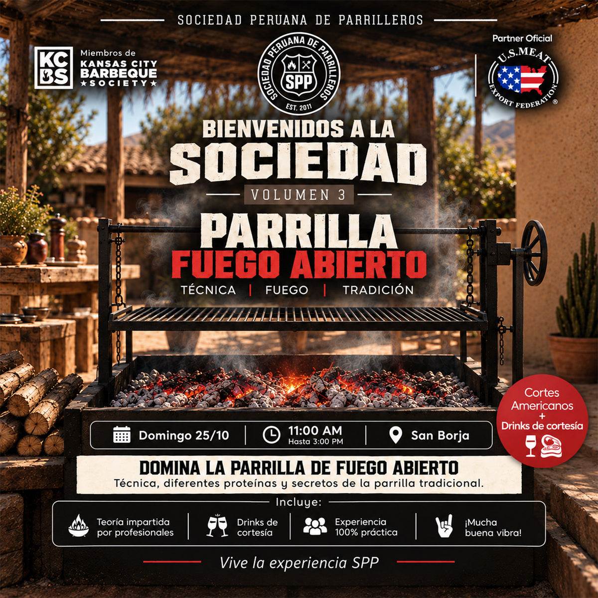 Curso práctico Parrilla Fuego abierto | Grillcorp