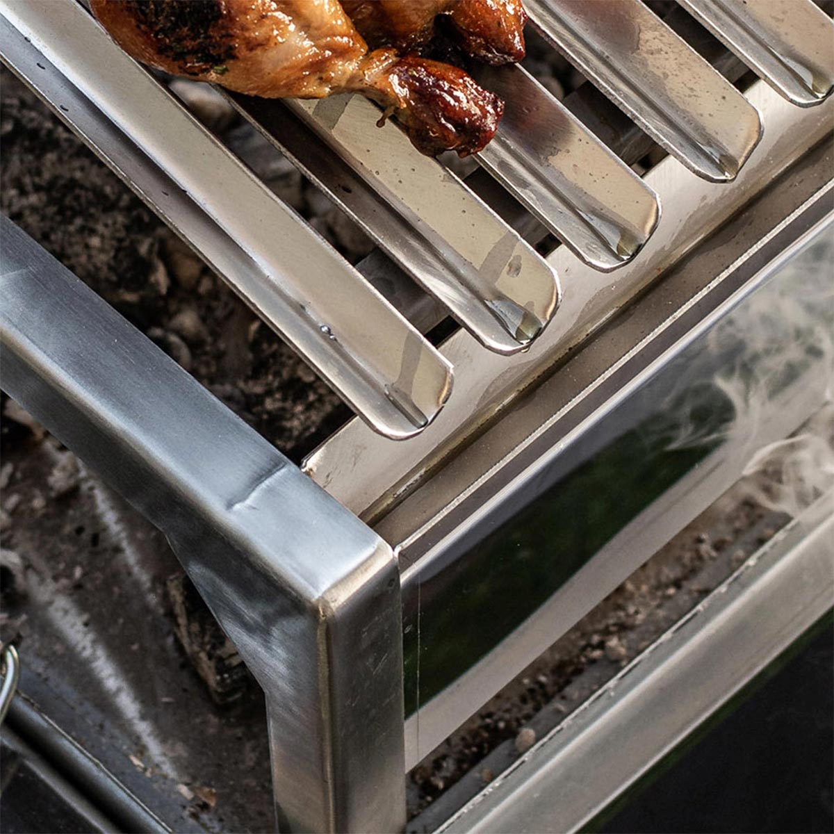 Parrilla con sistema de levante Inoxidable