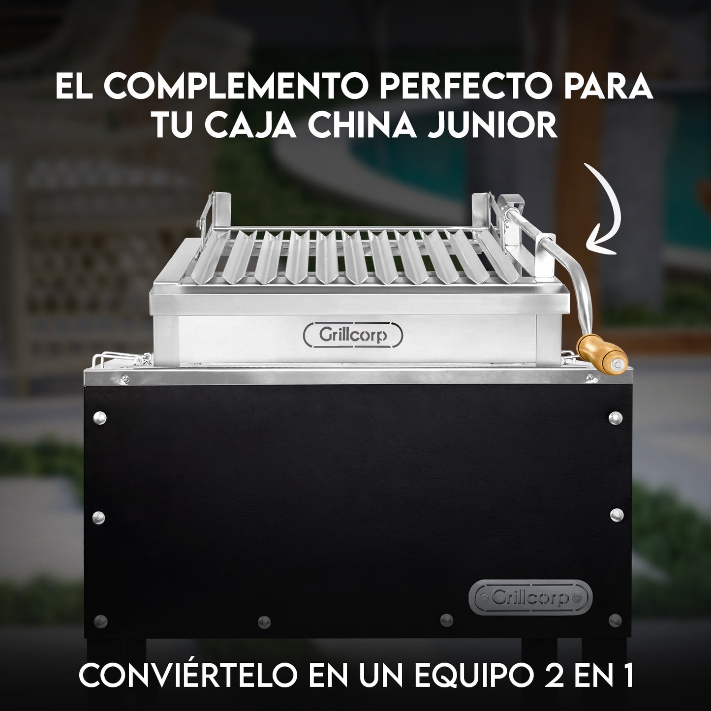 Parrilla Empotrable con sistema de levante Inoxidable Junior 32cm x 49cm