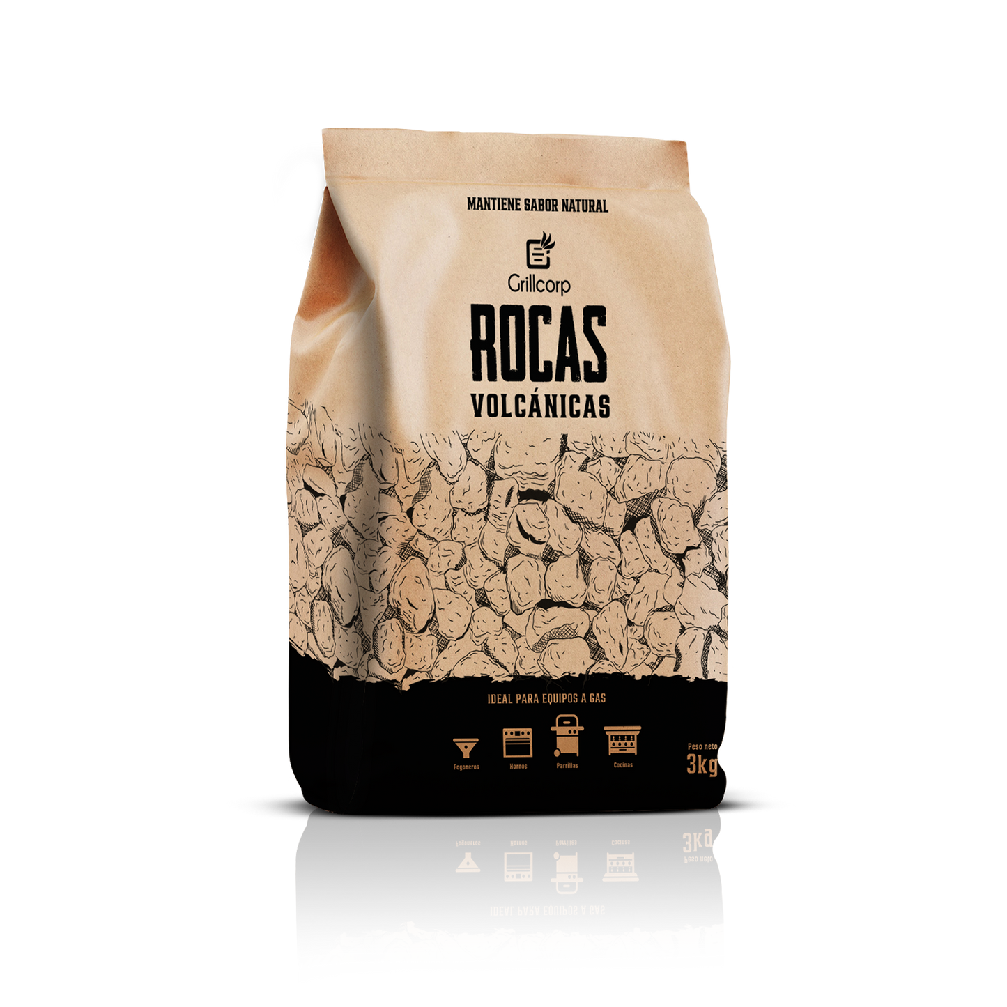 Rocas Volcánicas de 3Kg | Grillcorp