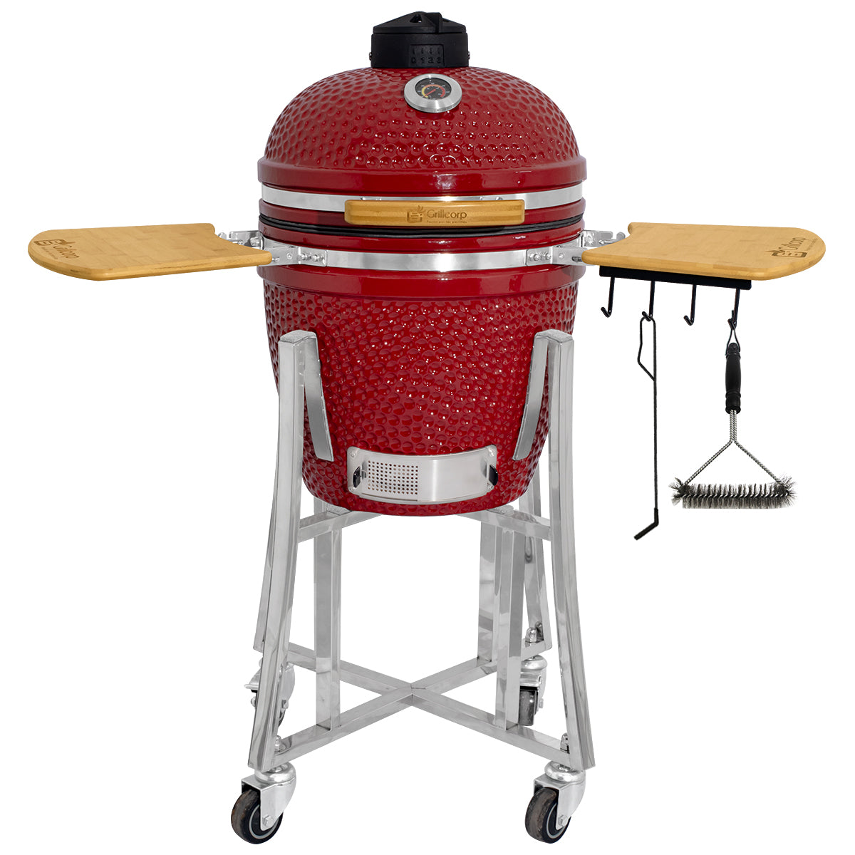 Kamado Clásico 18" + Divide and conquer 2 niveles + Rotagrill