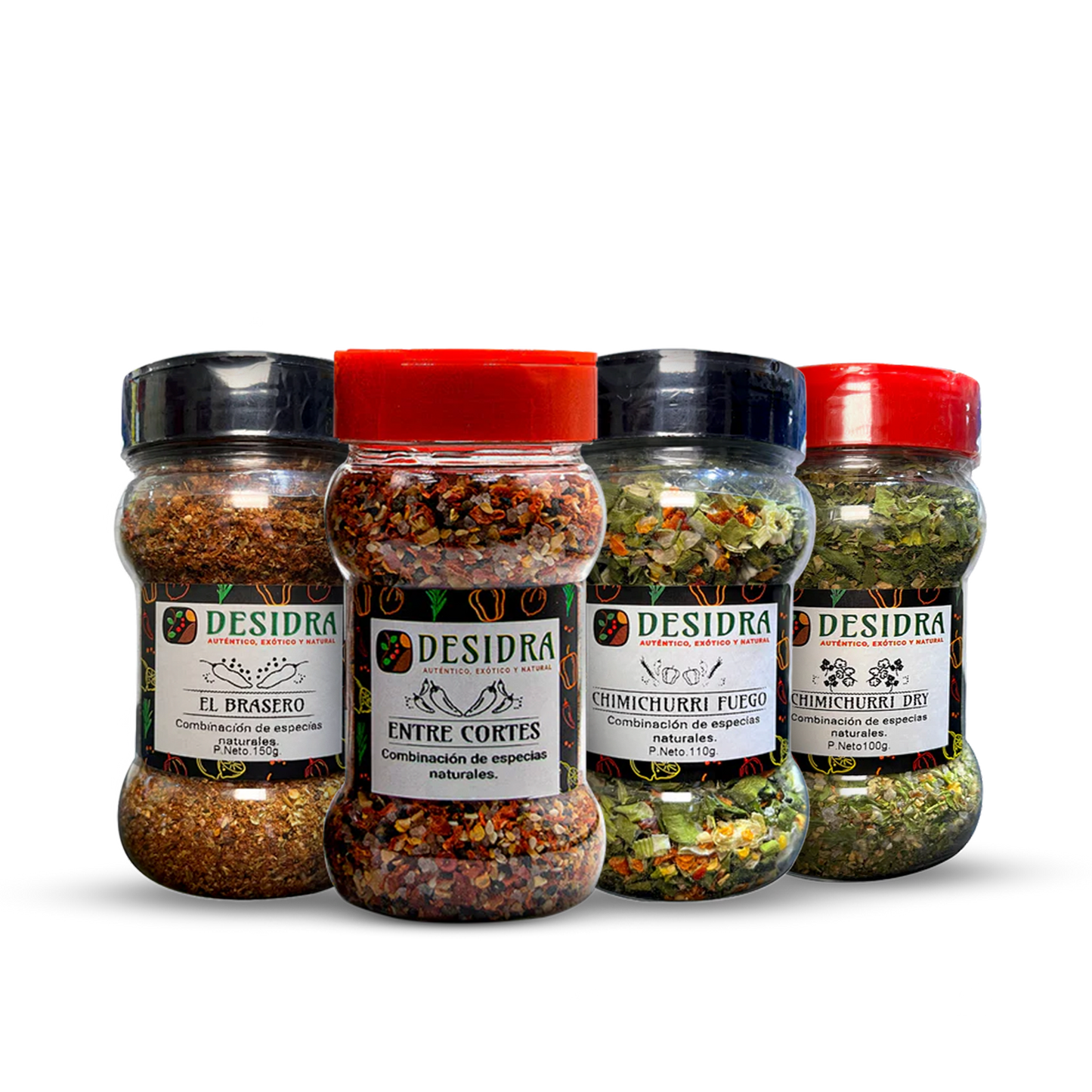 Pack de Rubs chicos | Chimichurry Dry y Fuego, Brasero y Entre cortes