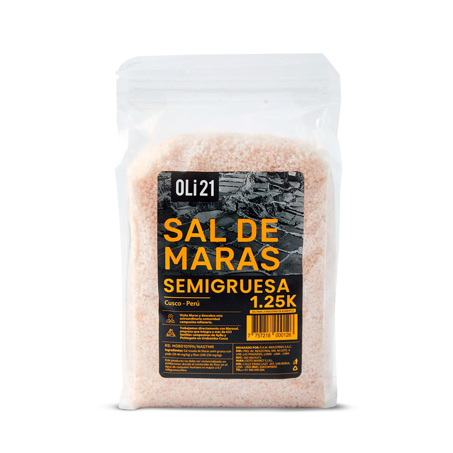 Sal de Maras Semigruesa de 1.25 Kg - Oli21