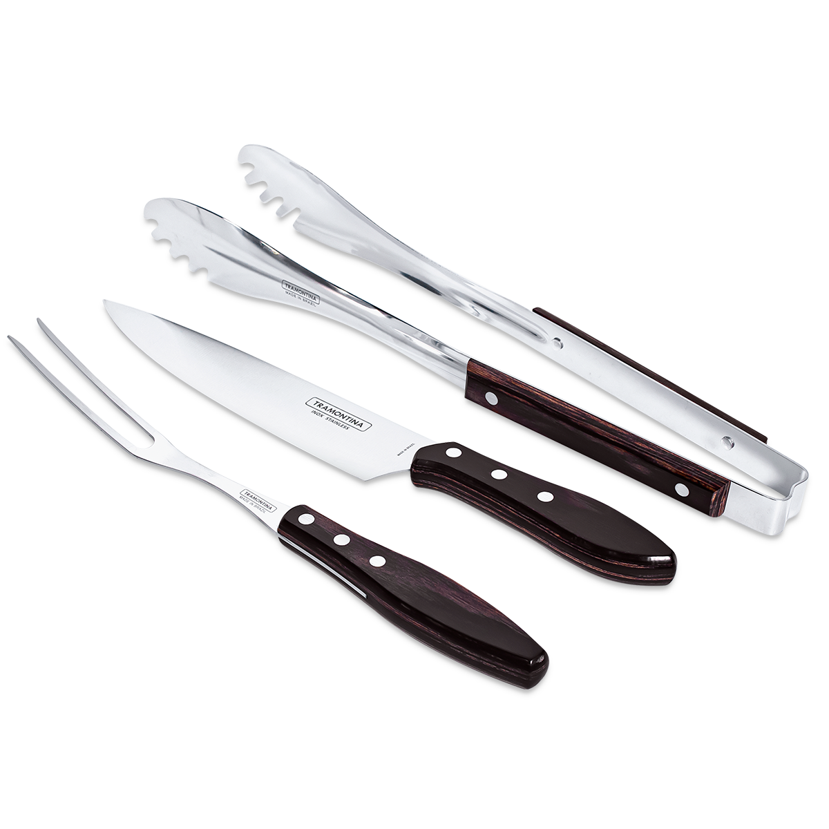 Kit para asado de 3 piezas (Cuchillo, Trinche y Ensaladera)