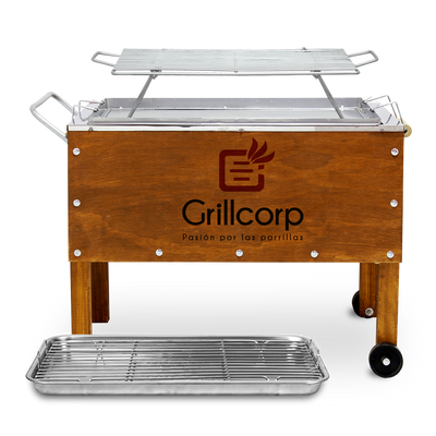 Caja China Mediana Black Premium con Parrilla de Varillas Inoxidables | Grillcorp